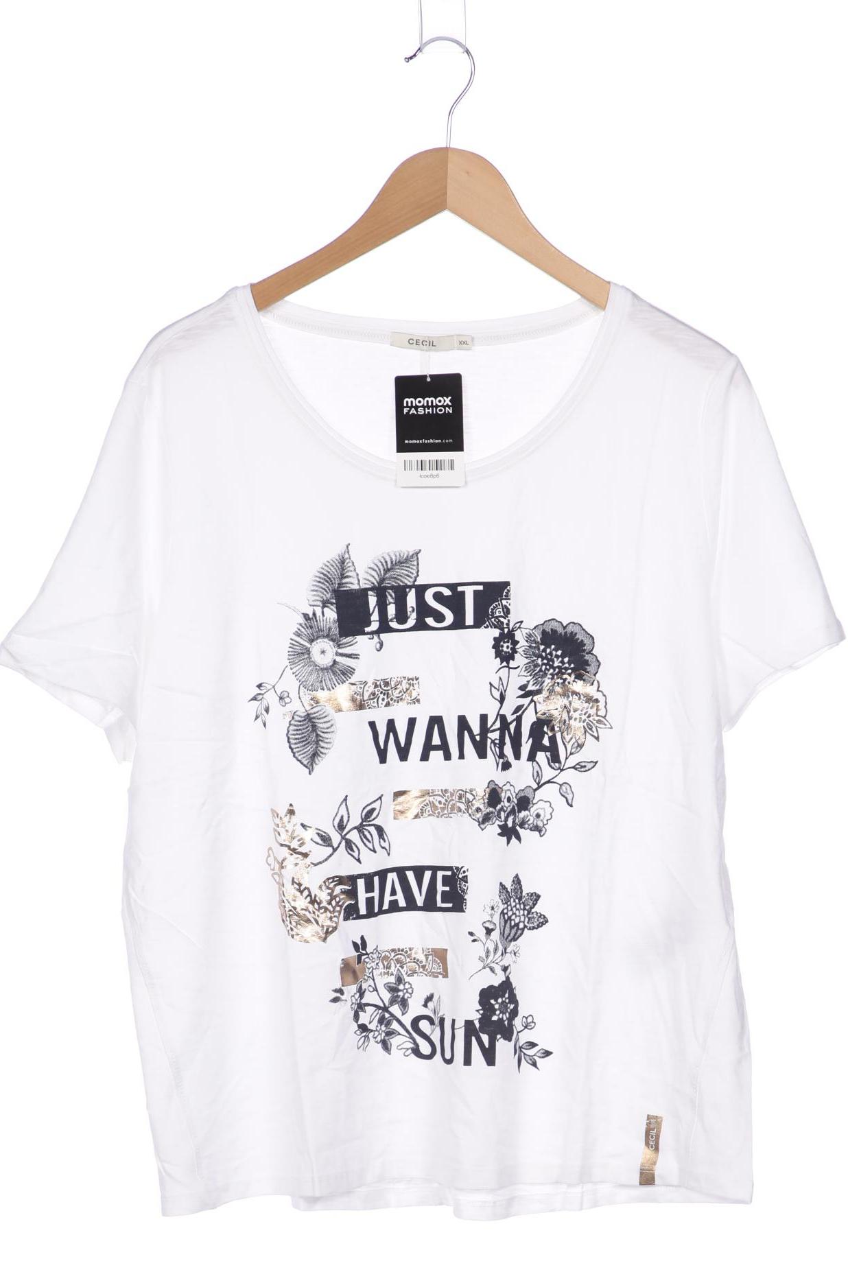 

Cecil Damen T-Shirt, weiß, Gr. 46