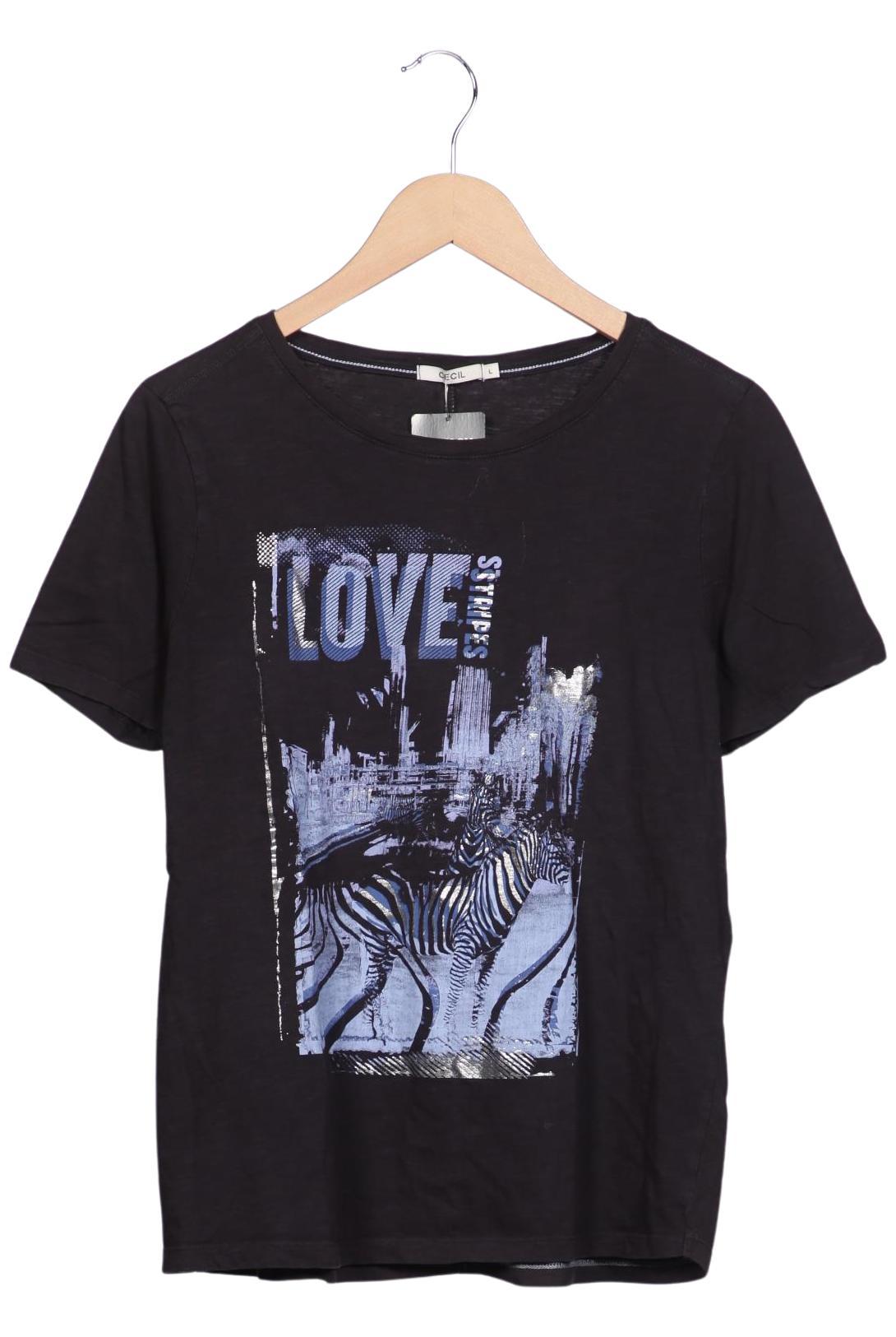 

Cecil Damen T-Shirt, schwarz, Gr. 42