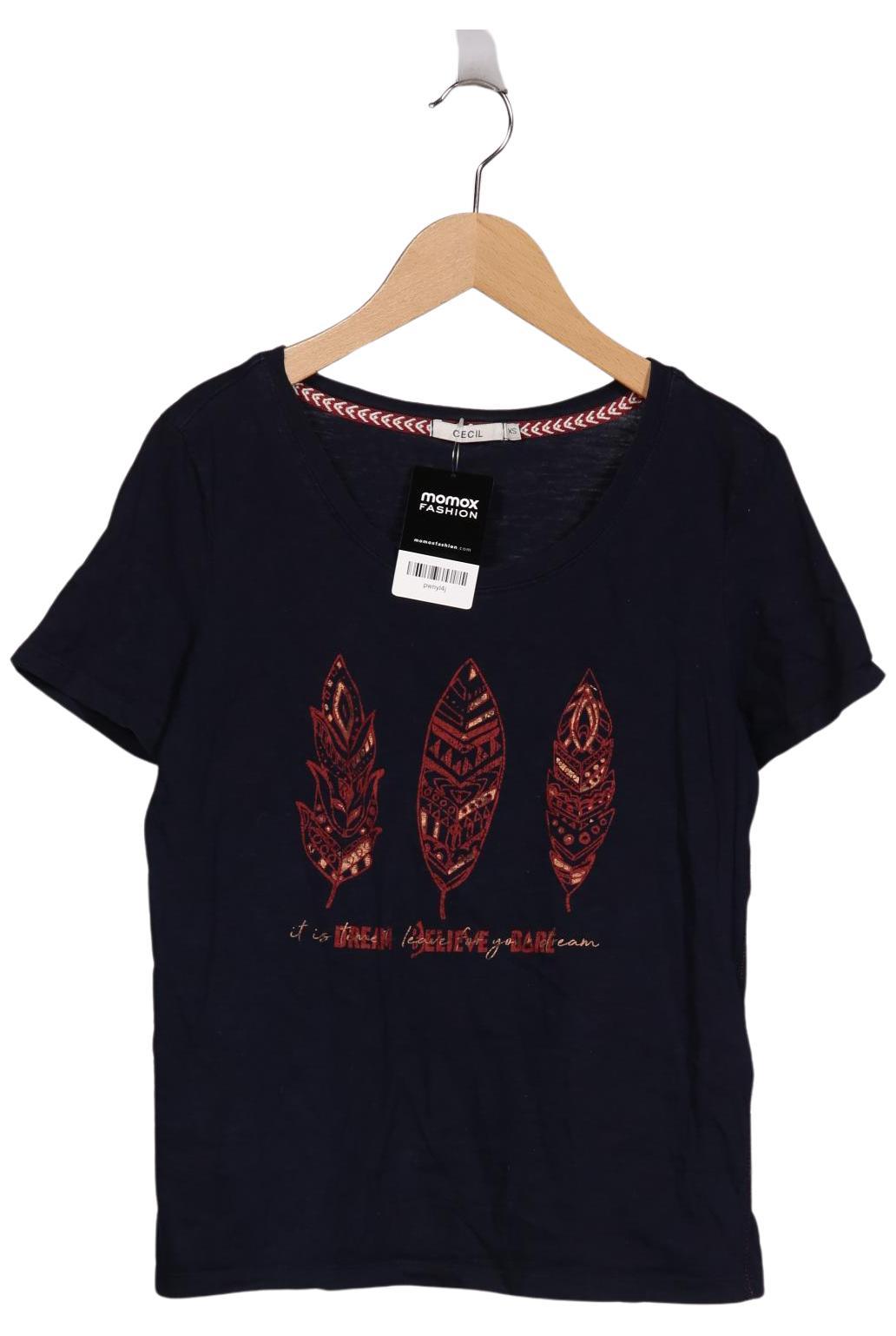 

Cecil Damen T-Shirt, marineblau, Gr. 34