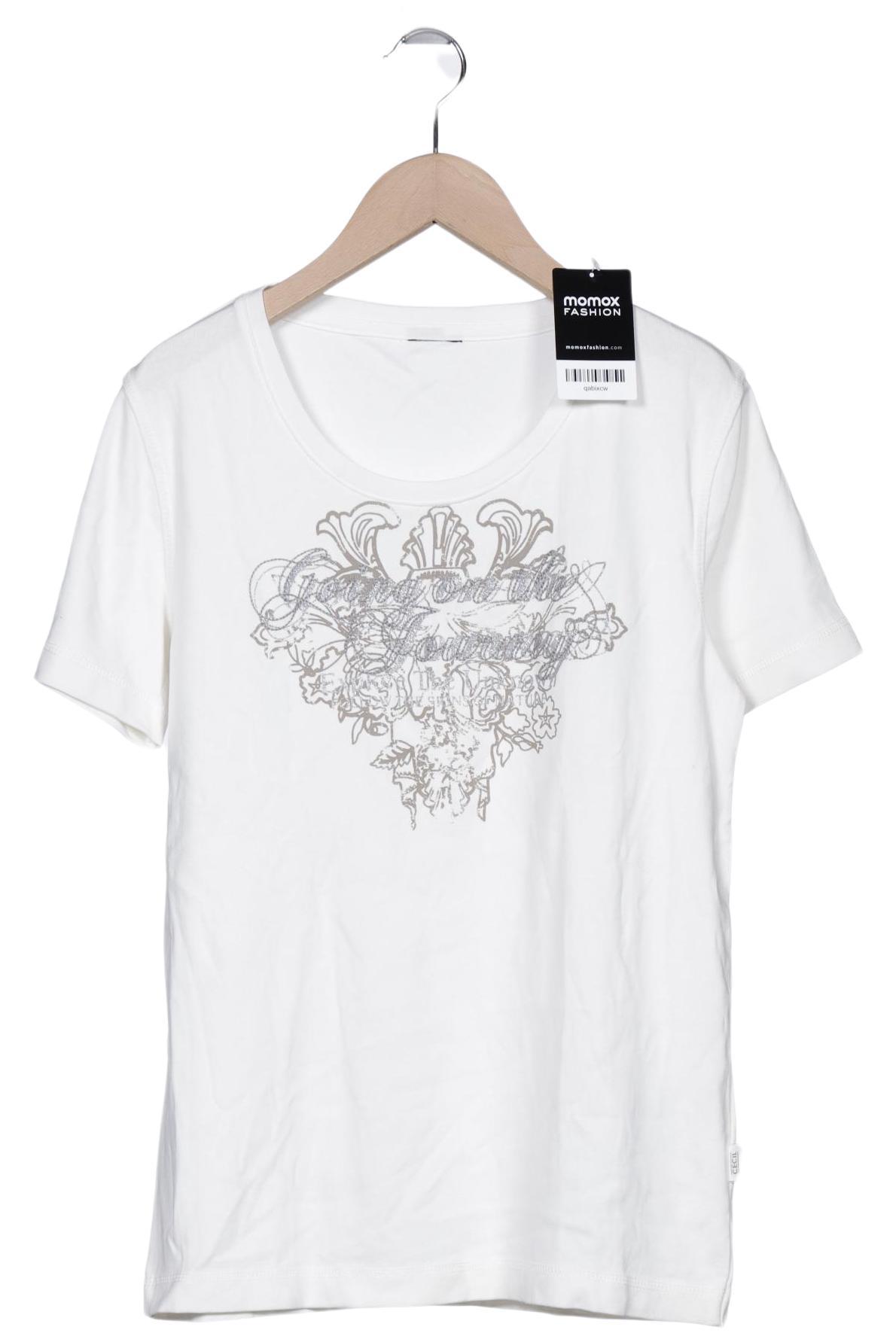 

Cecil Damen T-Shirt, cremeweiß, Gr. 38