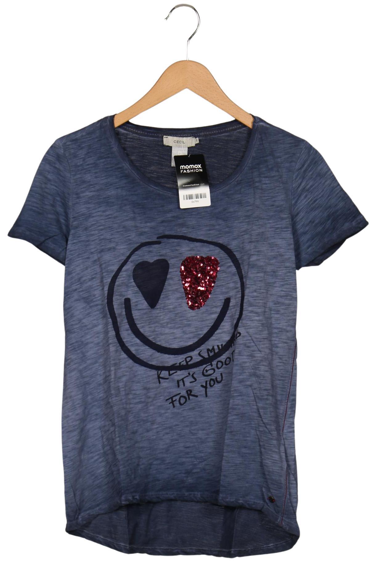 

Cecil Damen T-Shirt, blau, Gr. 38