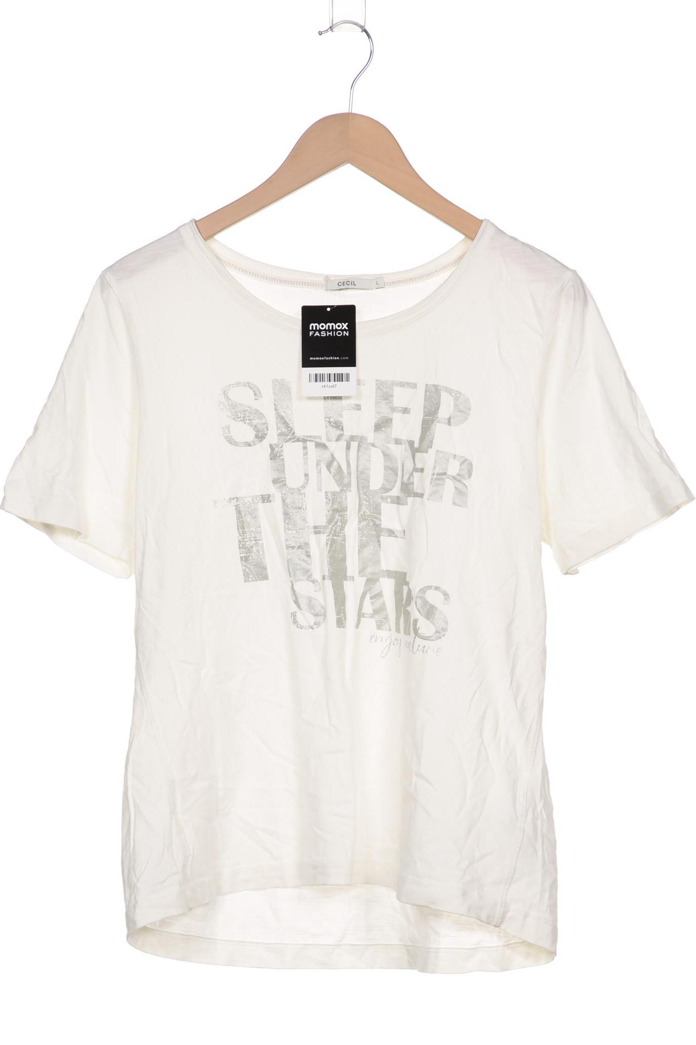 

CECIL Damen T-Shirt, cremeweiß