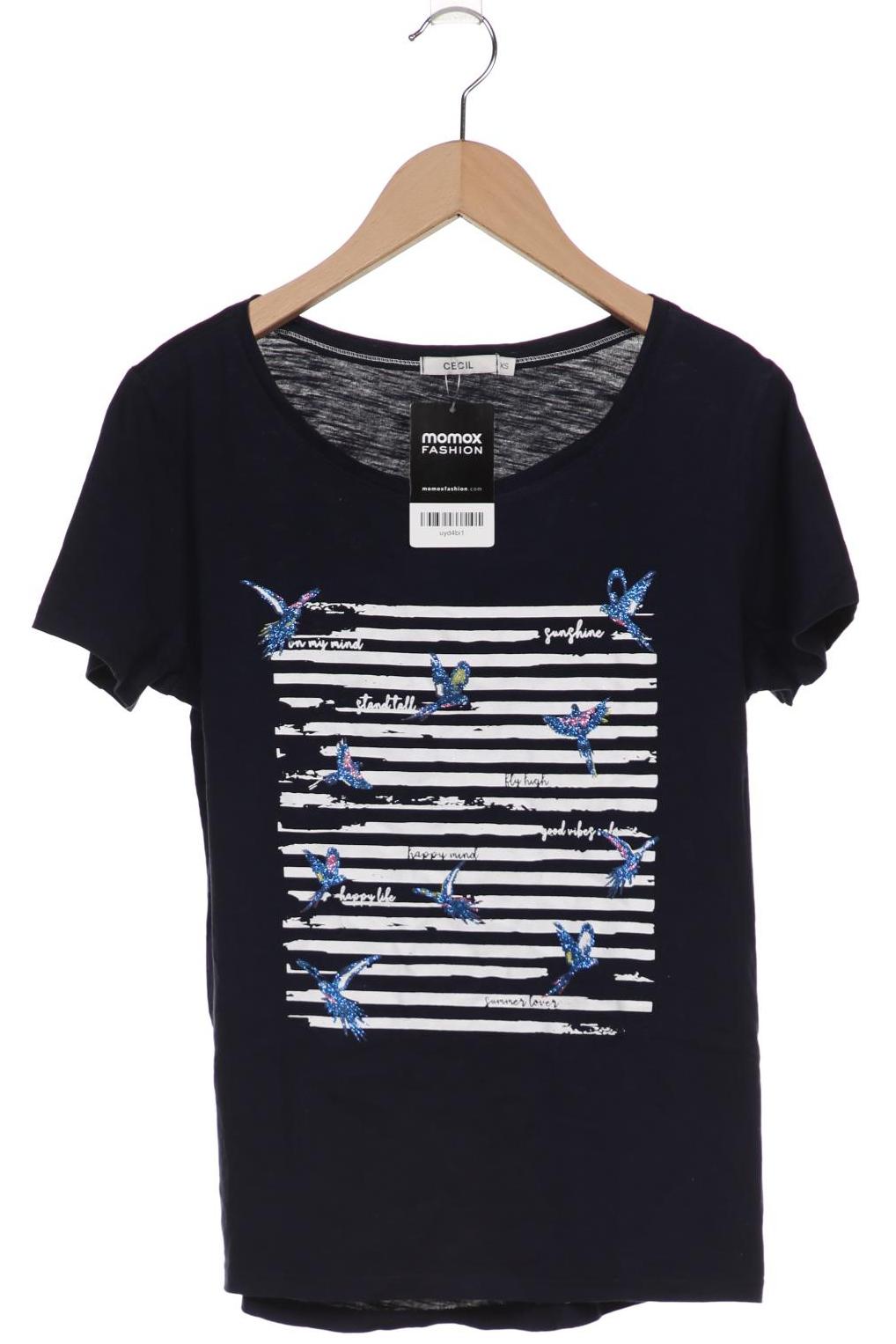 

CECIL Damen T-Shirt, marineblau