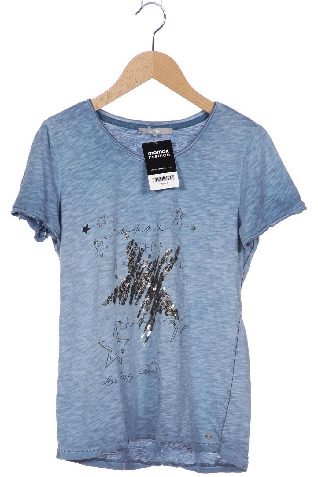 

Cecil Damen T-Shirt, blau, Gr. 36