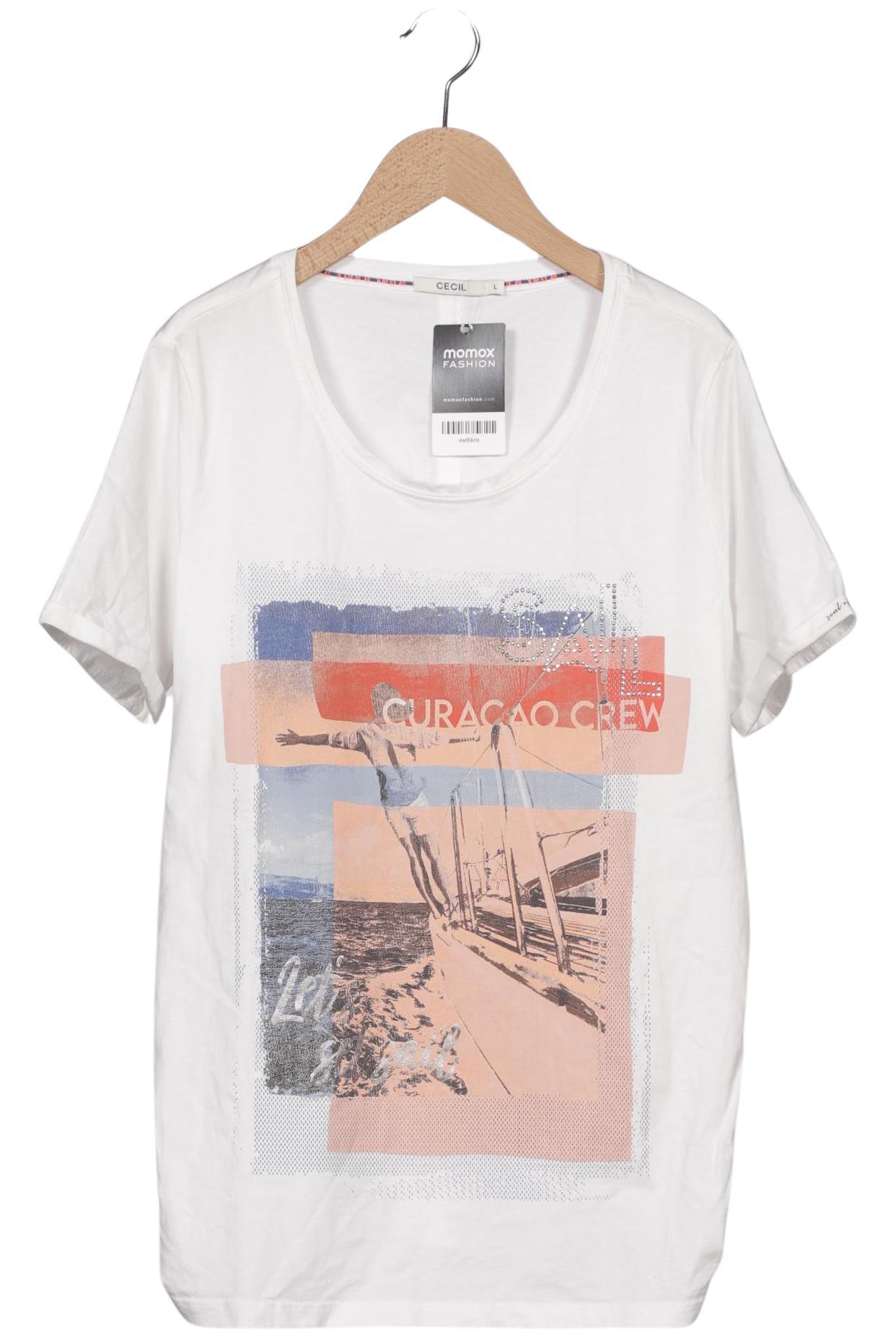 

Cecil Damen T-Shirt, weiß, Gr. 42