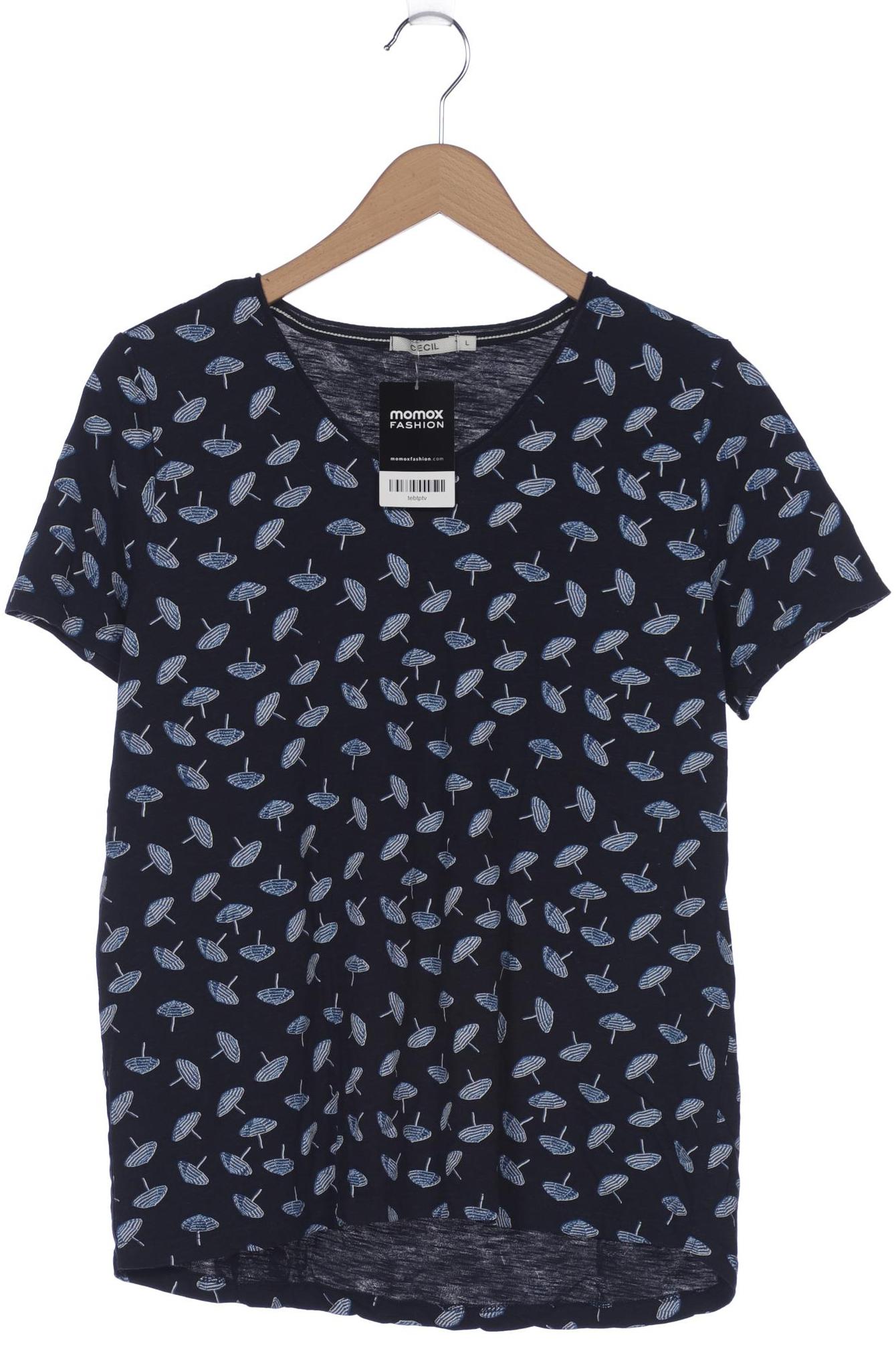 

CECIL Damen T-Shirt, marineblau