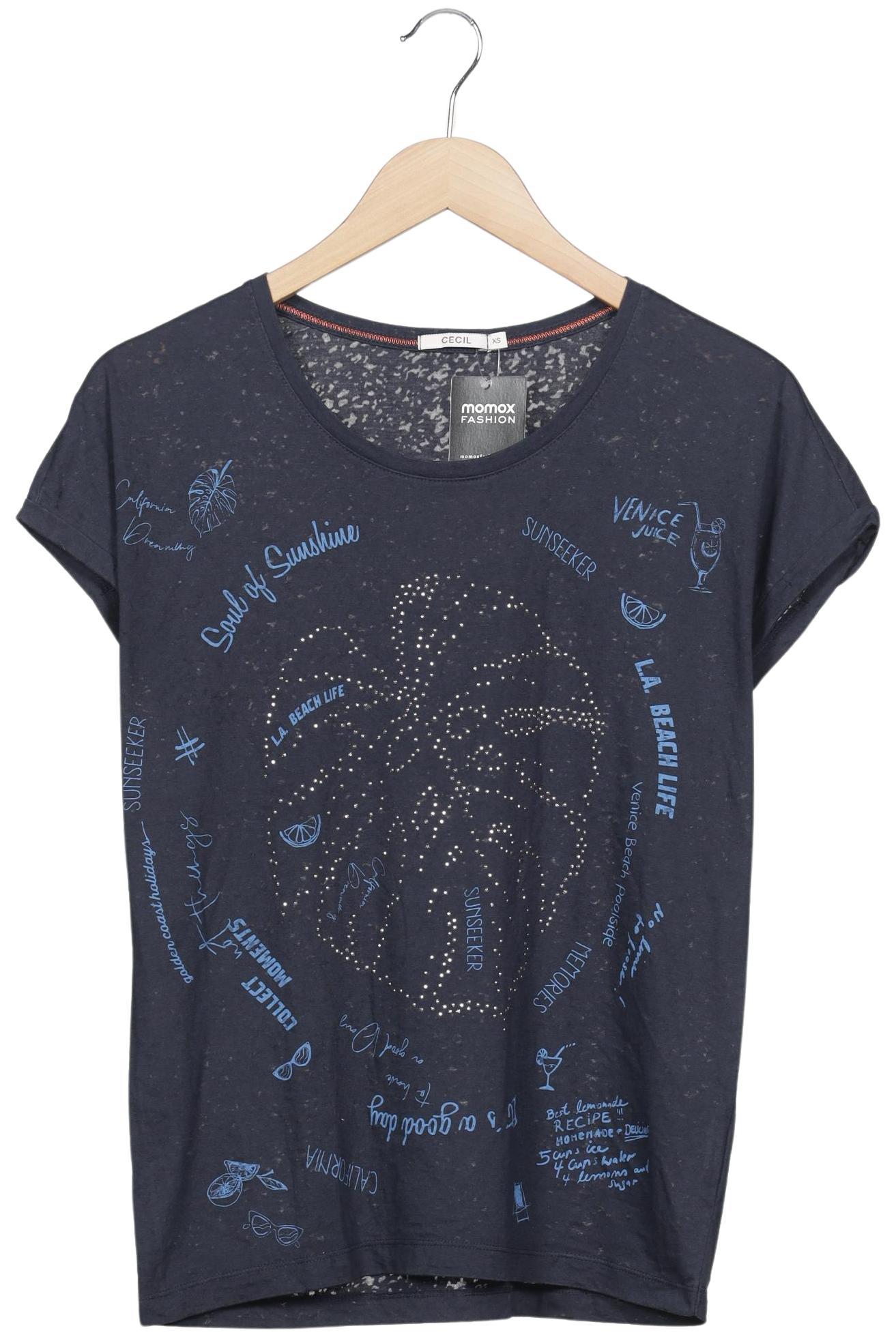 

Cecil Damen T-Shirt, marineblau, Gr. 34