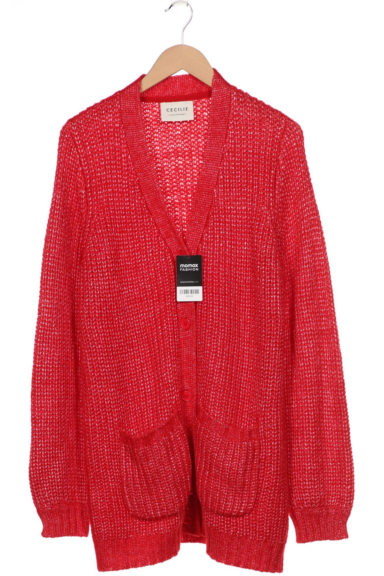 

Cecilie Copenhagen Damen Strickjacke, rot, Gr. 38