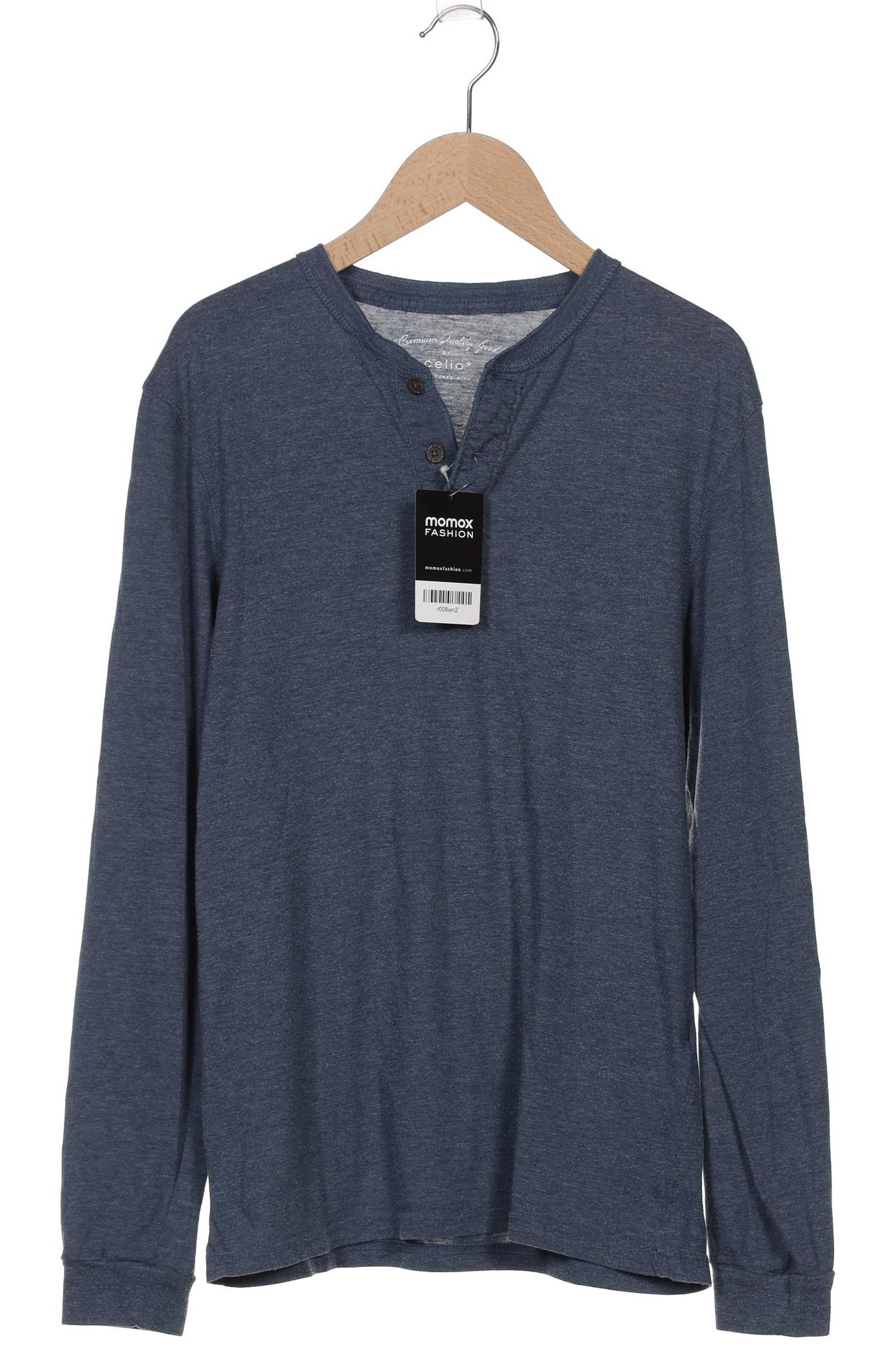 

Celio Herren Langarmshirt, blau, Gr. 46