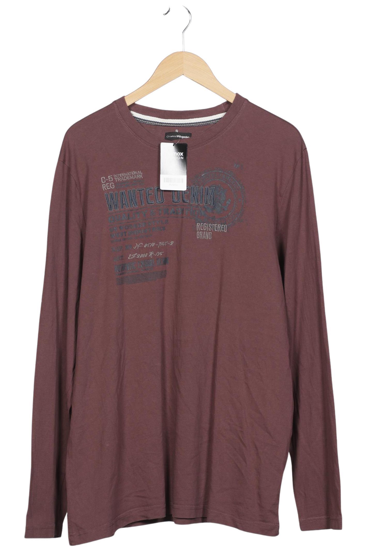 

Charles Vögele Herren Langarmshirt, bordeaux, Gr. 56