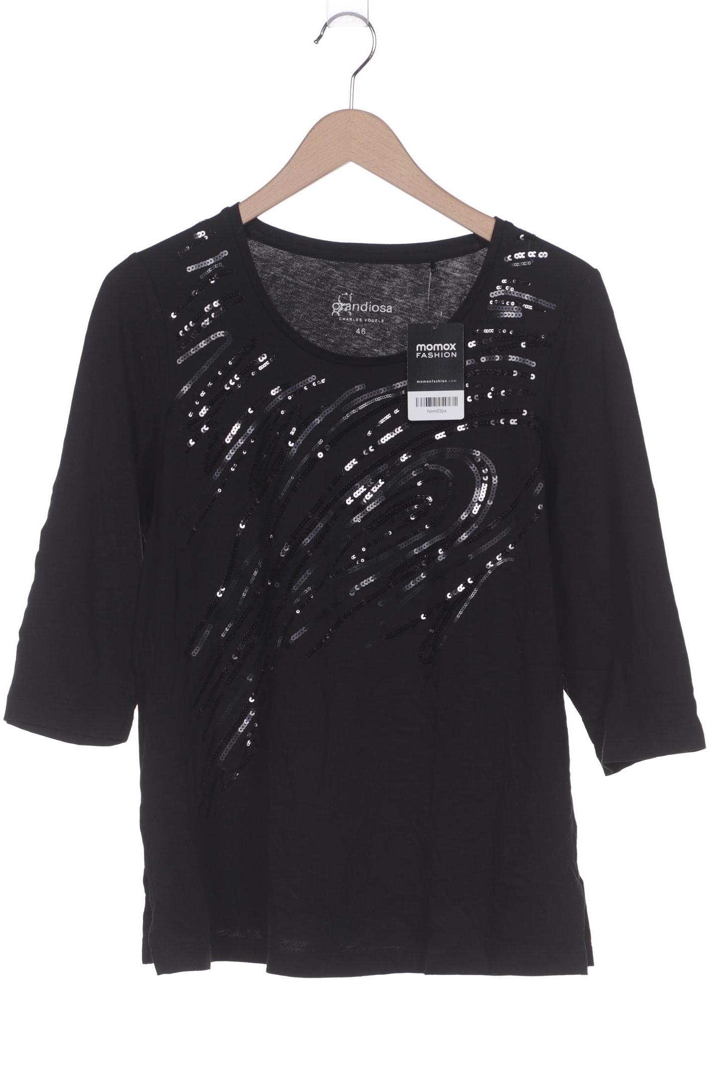 

Charles Vögele Damen Langarmshirt, schwarz, Gr. 46
