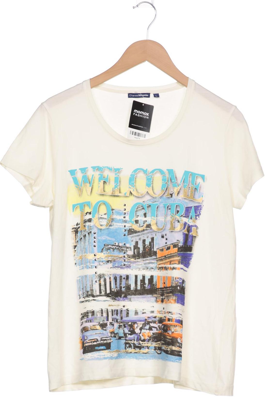 

Charles Vögele Damen T-Shirt, cremeweiß, Gr. 42