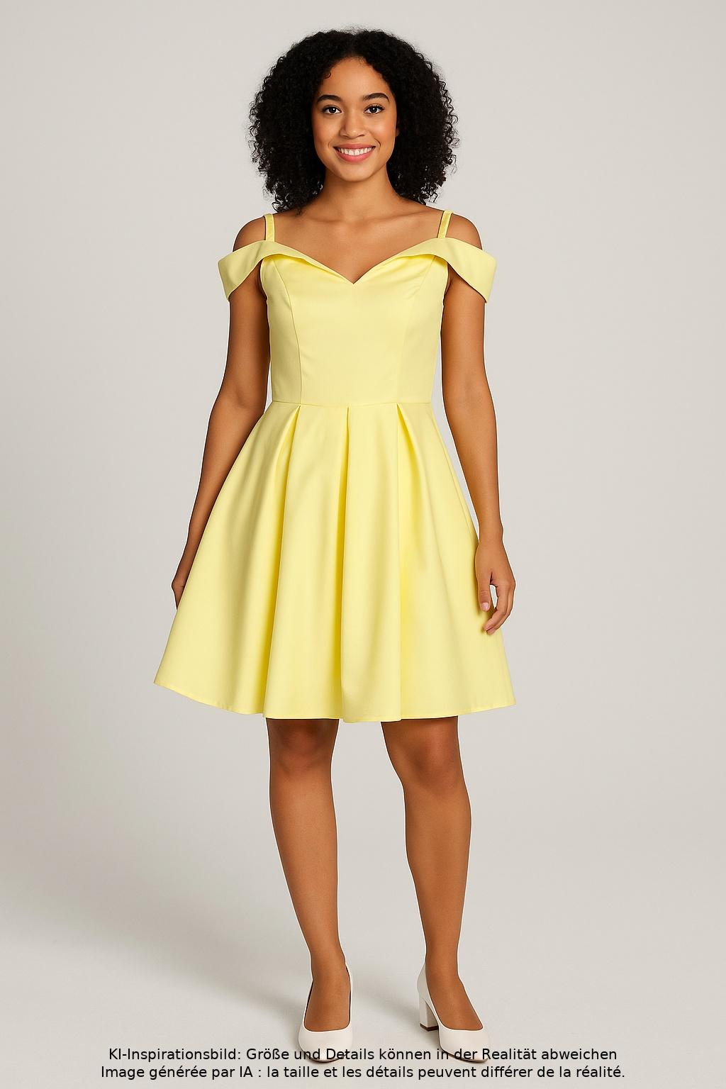 

Chi Chi London Damen Kleid, gelb, Gr. 38