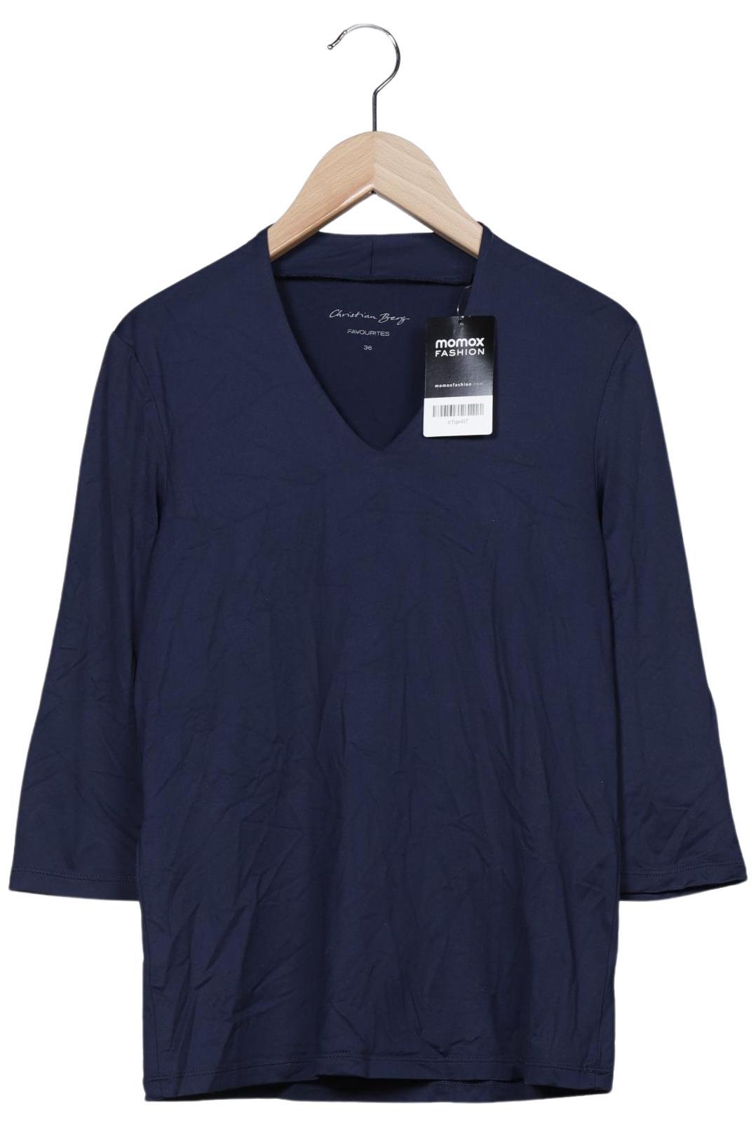 

Christian Berg Damen Langarmshirt, marineblau, Gr. 36