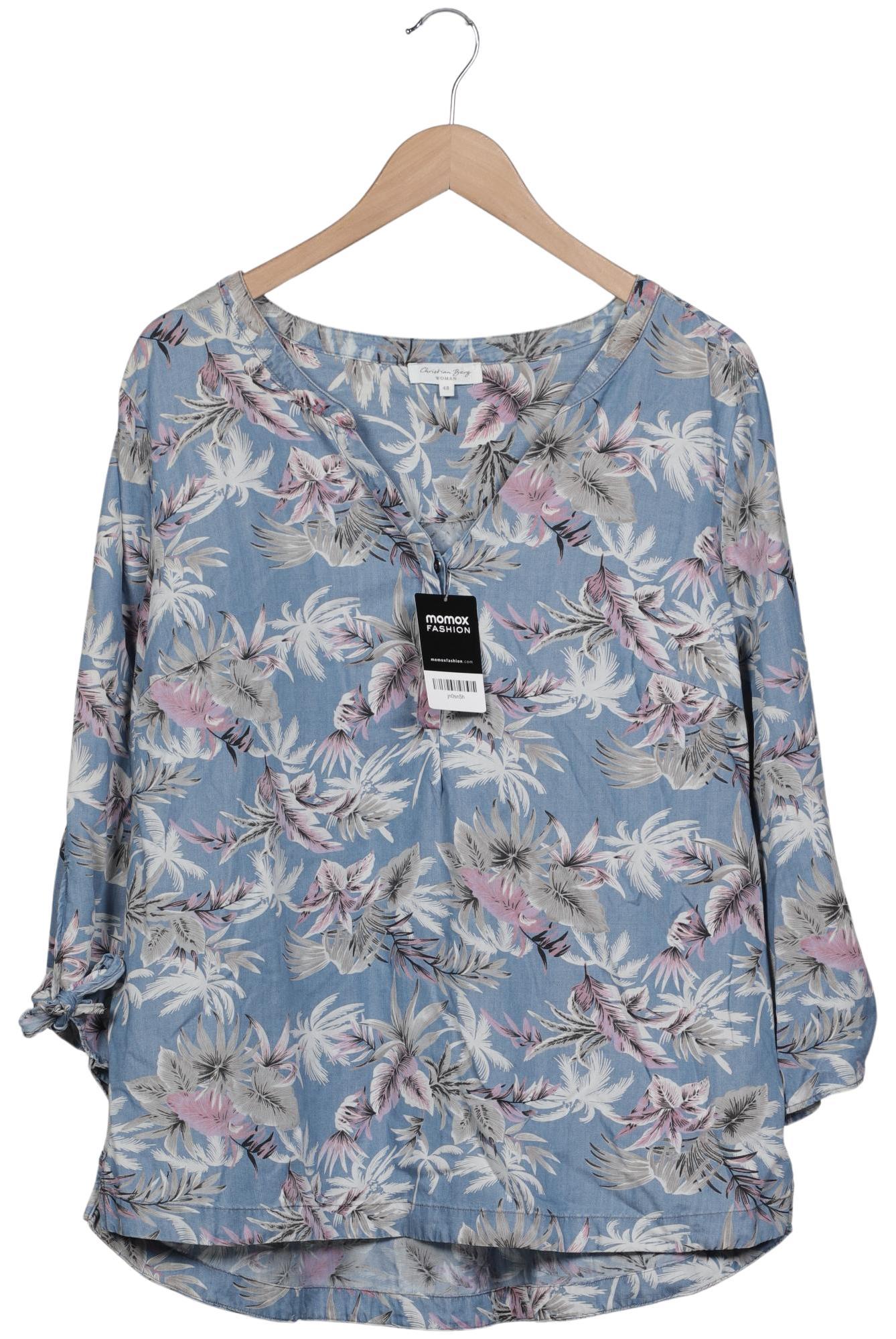 

Christian Berg Damen Bluse, blau, Gr. 48