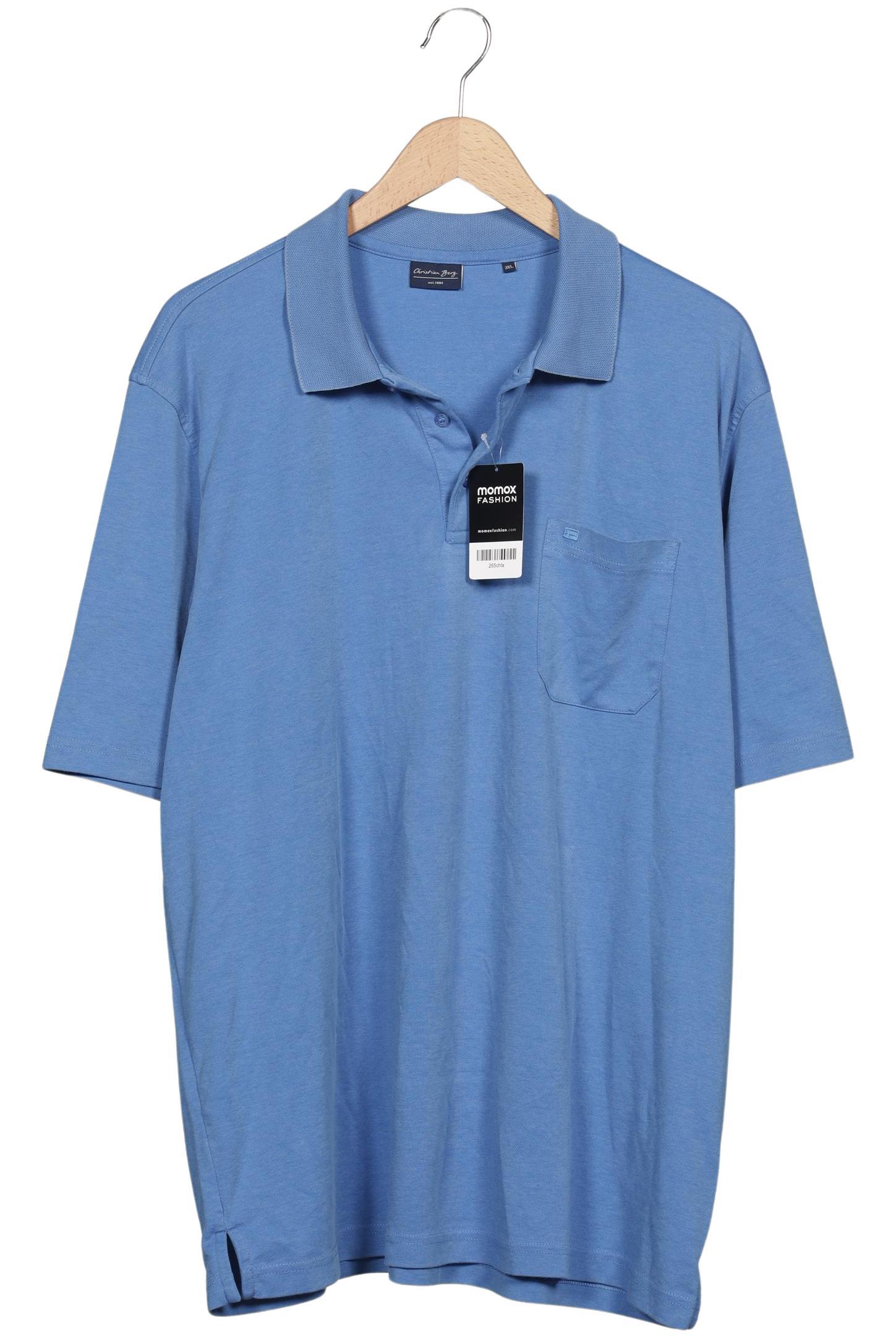 Thumbnail - Christian Berg Herren Poloshirt, blau, Gr. 58