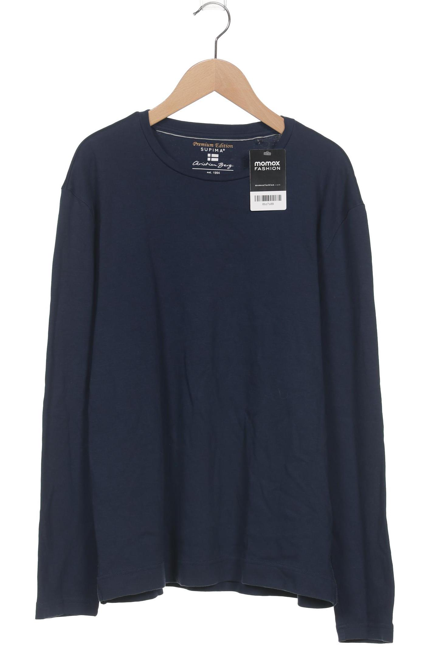 

Christian Berg Herren Langarmshirt, marineblau, Gr. 52