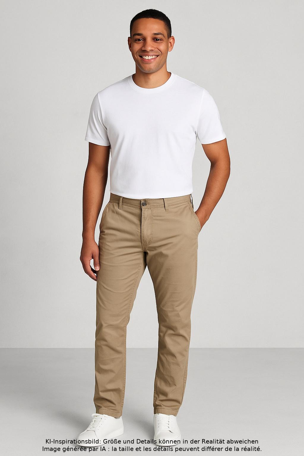 Thumbnail - Christian Berg Herren Stoffhose, beige, Gr. 34