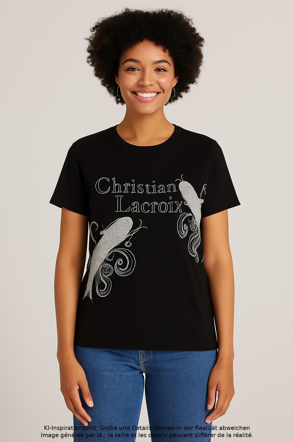 

Christian Lacroix Damen T-Shirt, schwarz, Gr. 42
