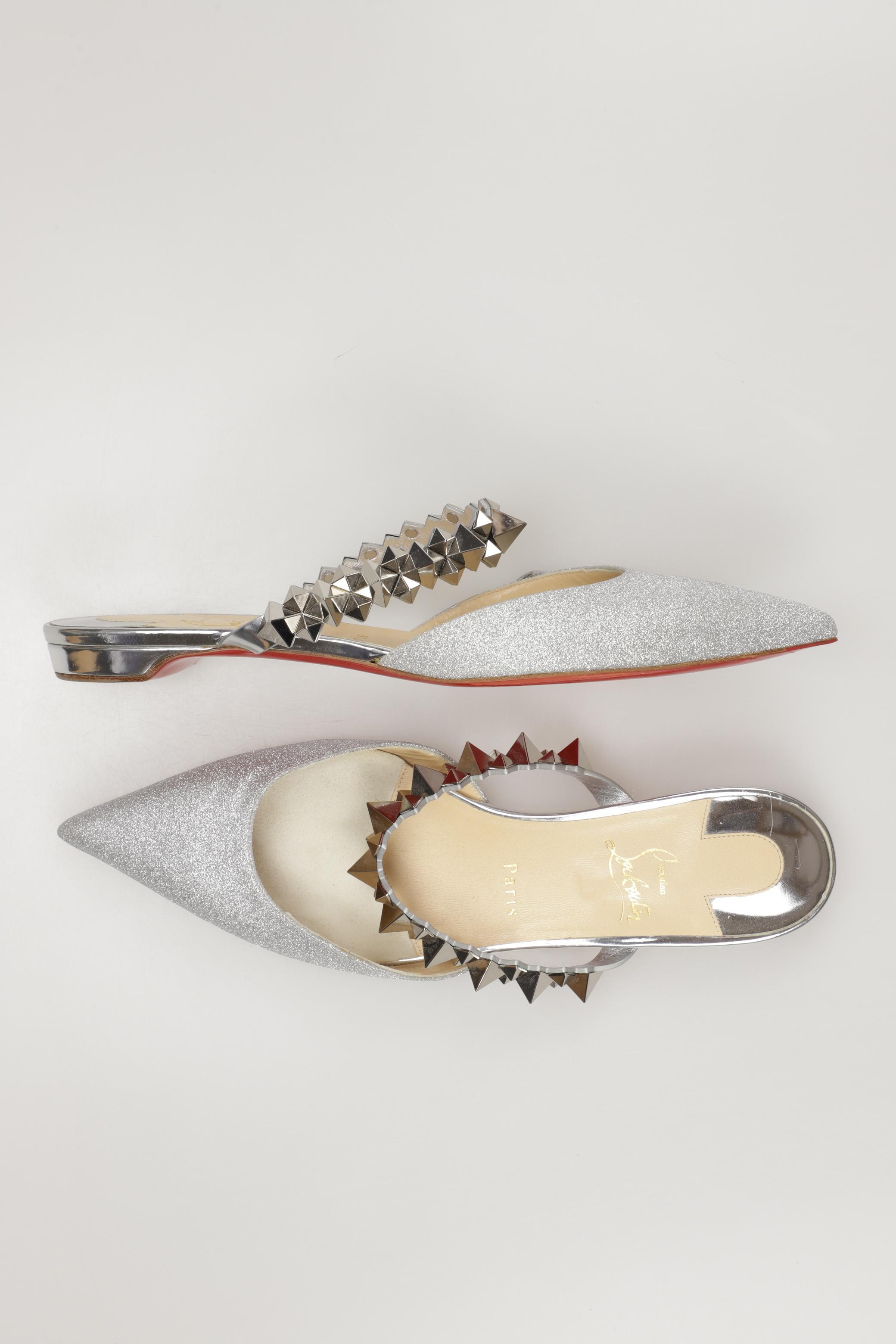 

Christian Louboutin Damen Sandale, silber, Gr. 40.5