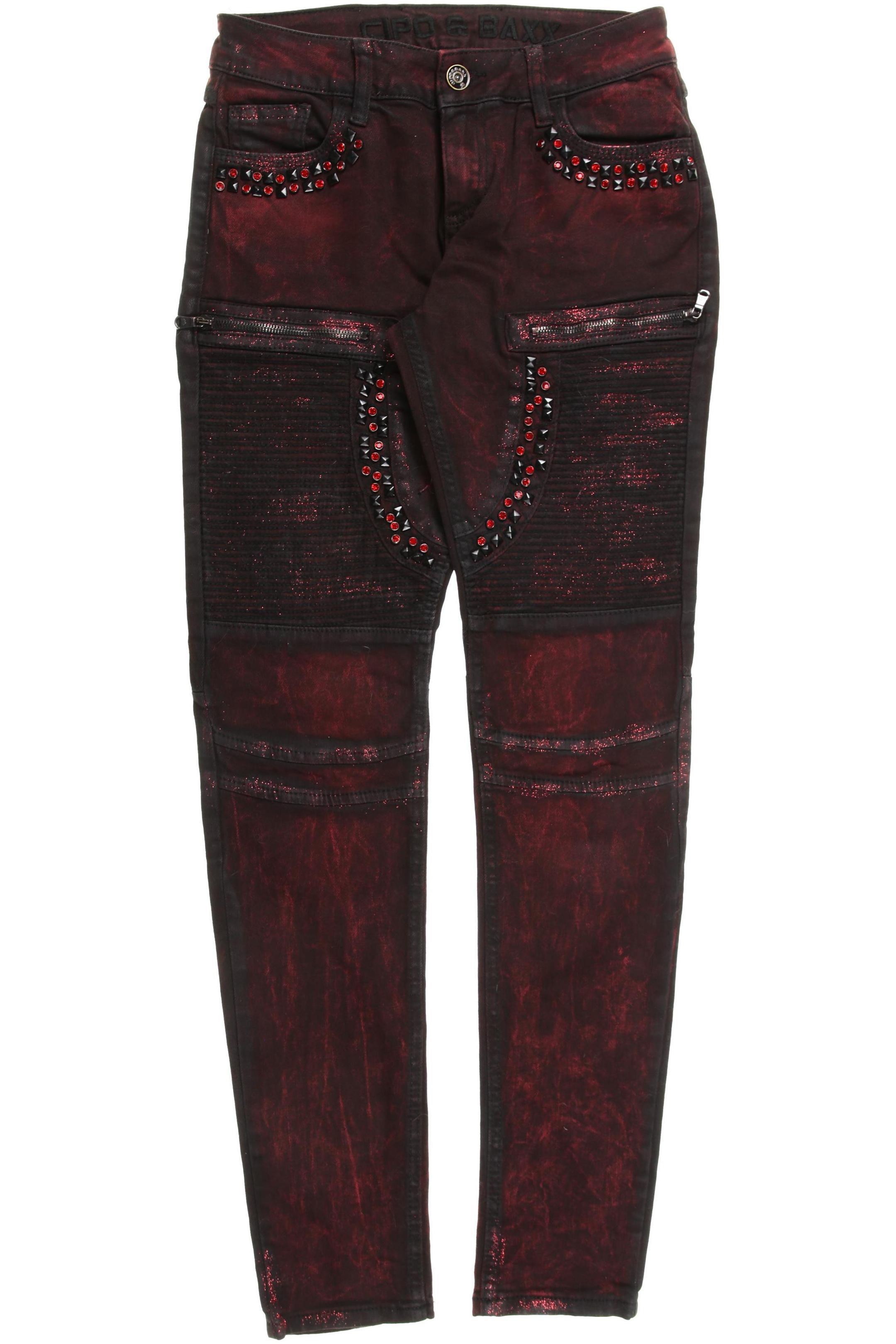 

Cipo & Baxx Damen Jeans, rot, Gr. 27
