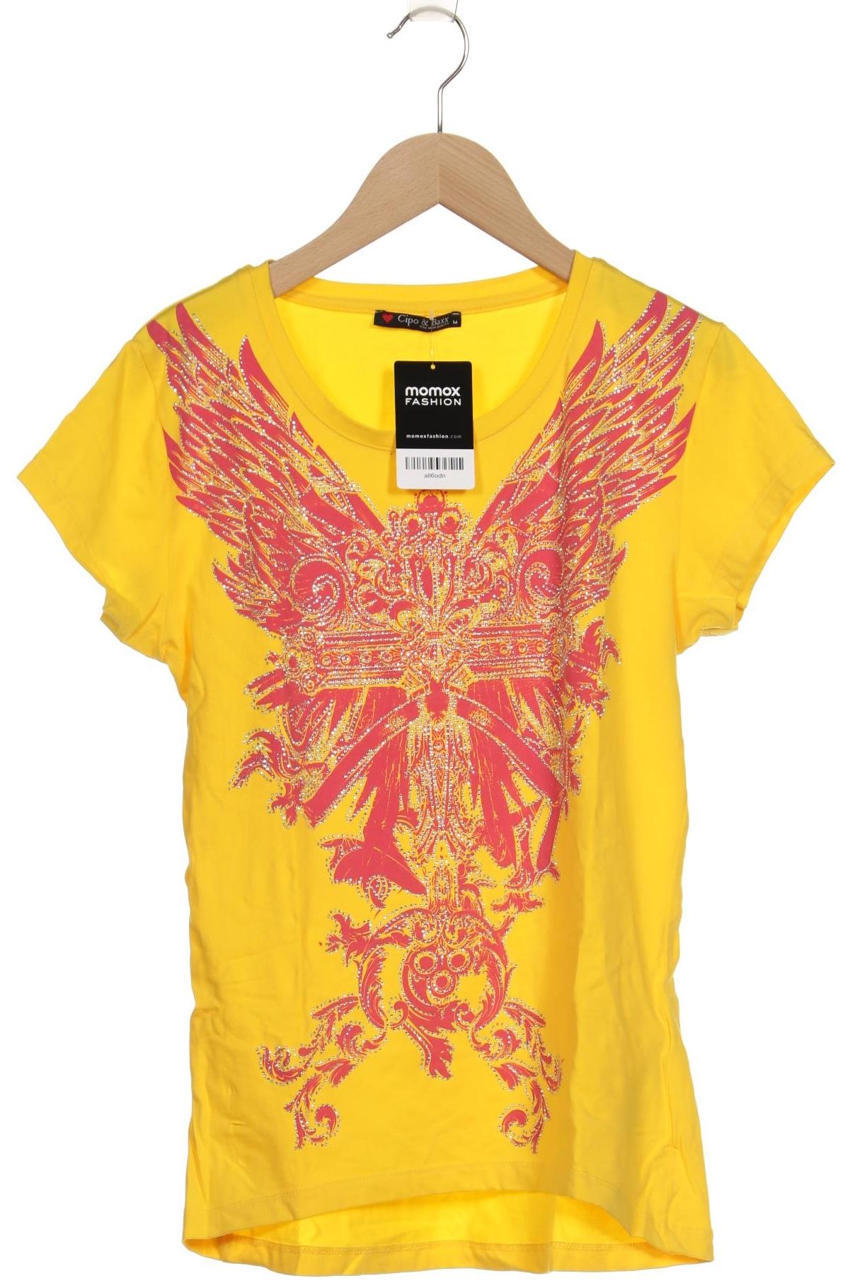 

Cipo & Baxx Damen T-Shirt, gelb, Gr. 38