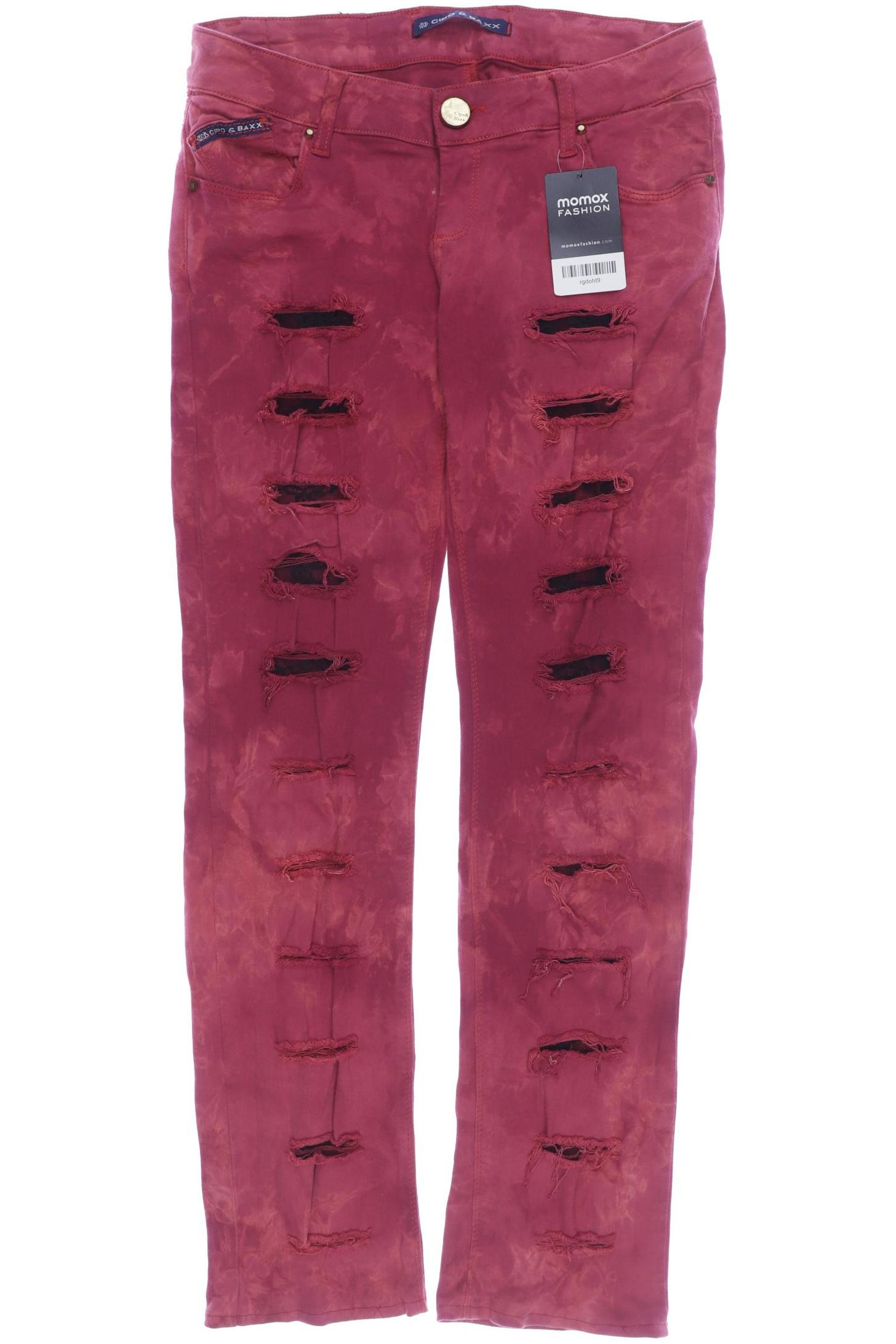 

Cipo & Baxx Damen Jeans, rot, Gr. 29