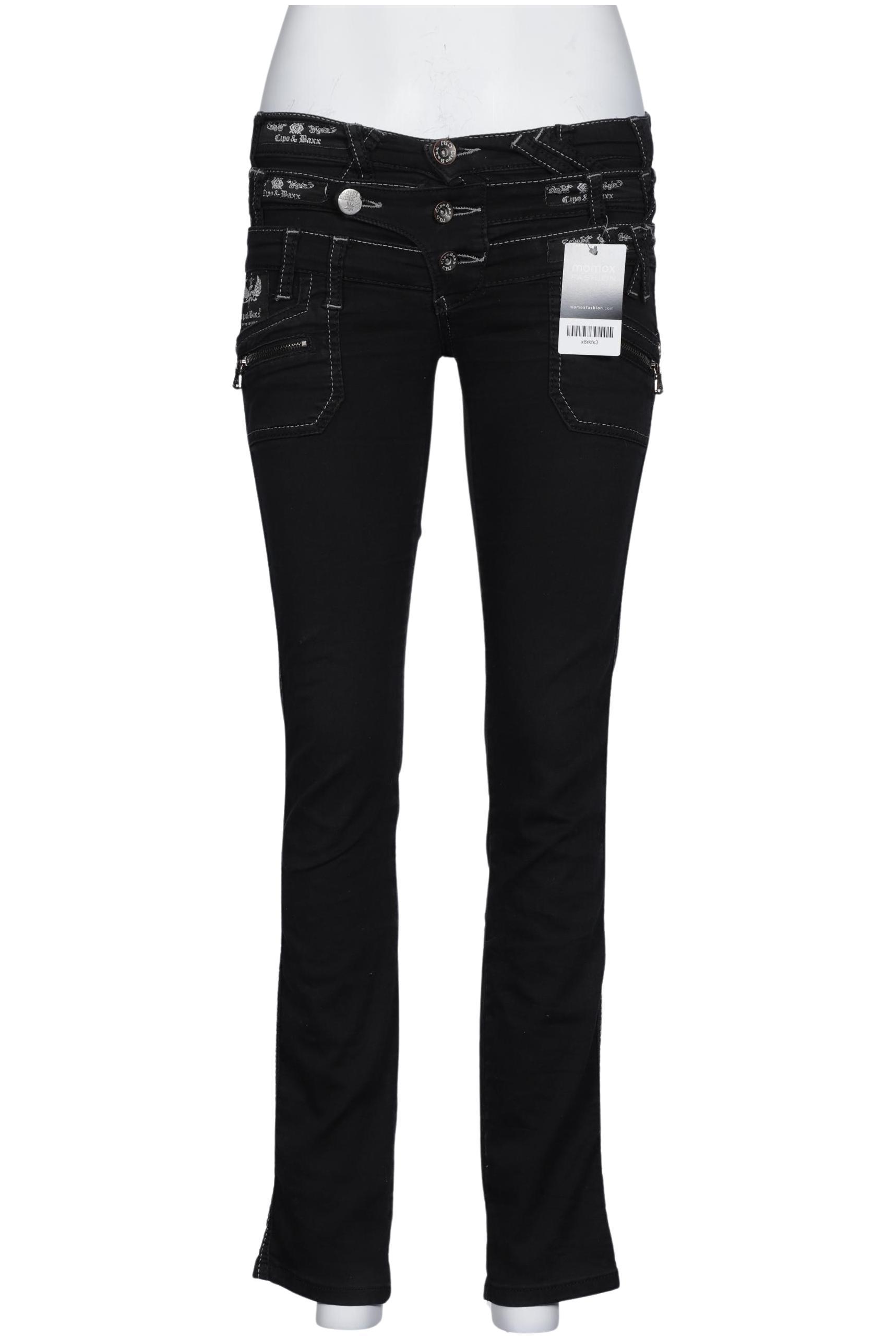

Cipo & Baxx Damen Jeans, schwarz, Gr. 28