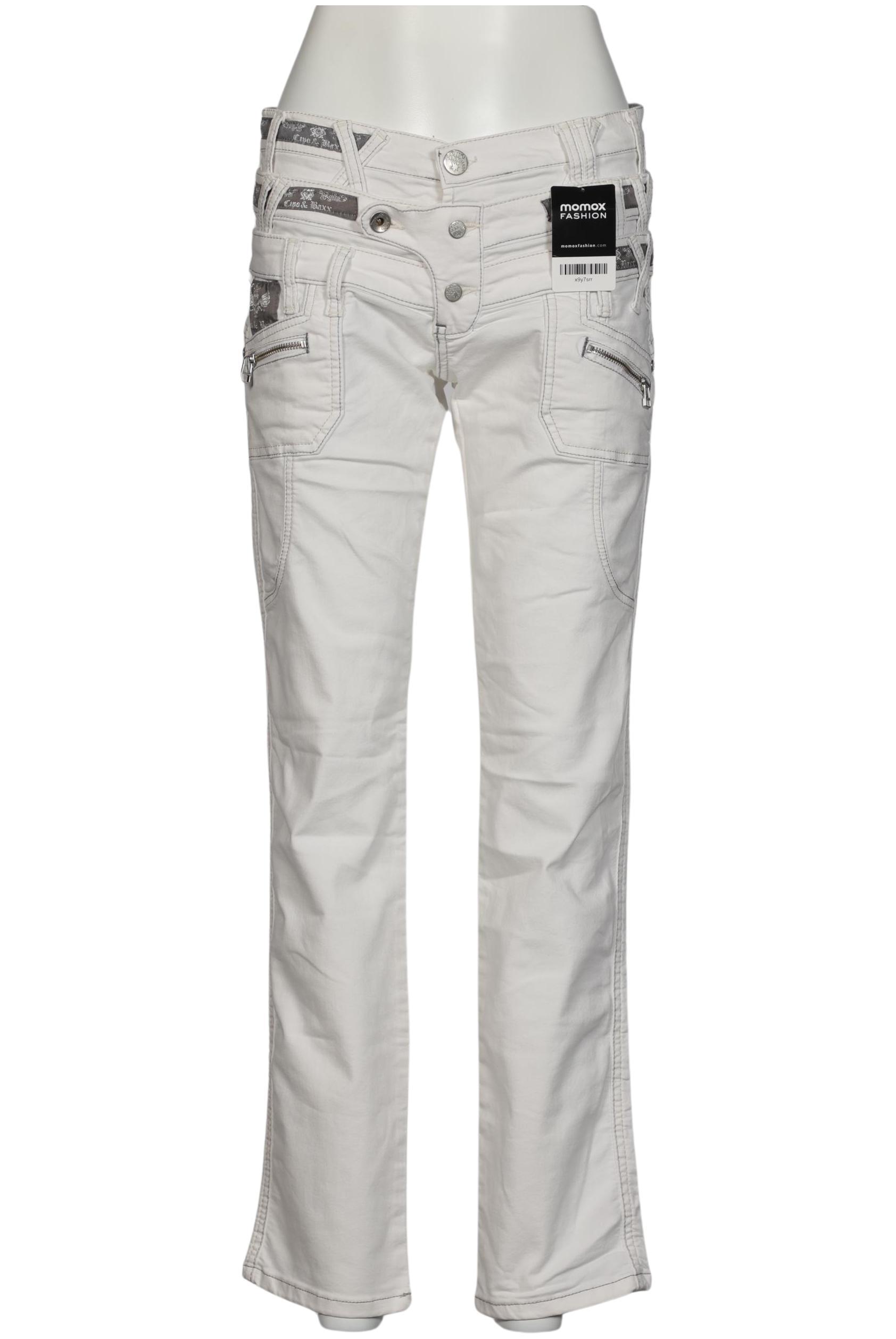 

Cipo & Baxx Damen Jeans, weiß, Gr. 28