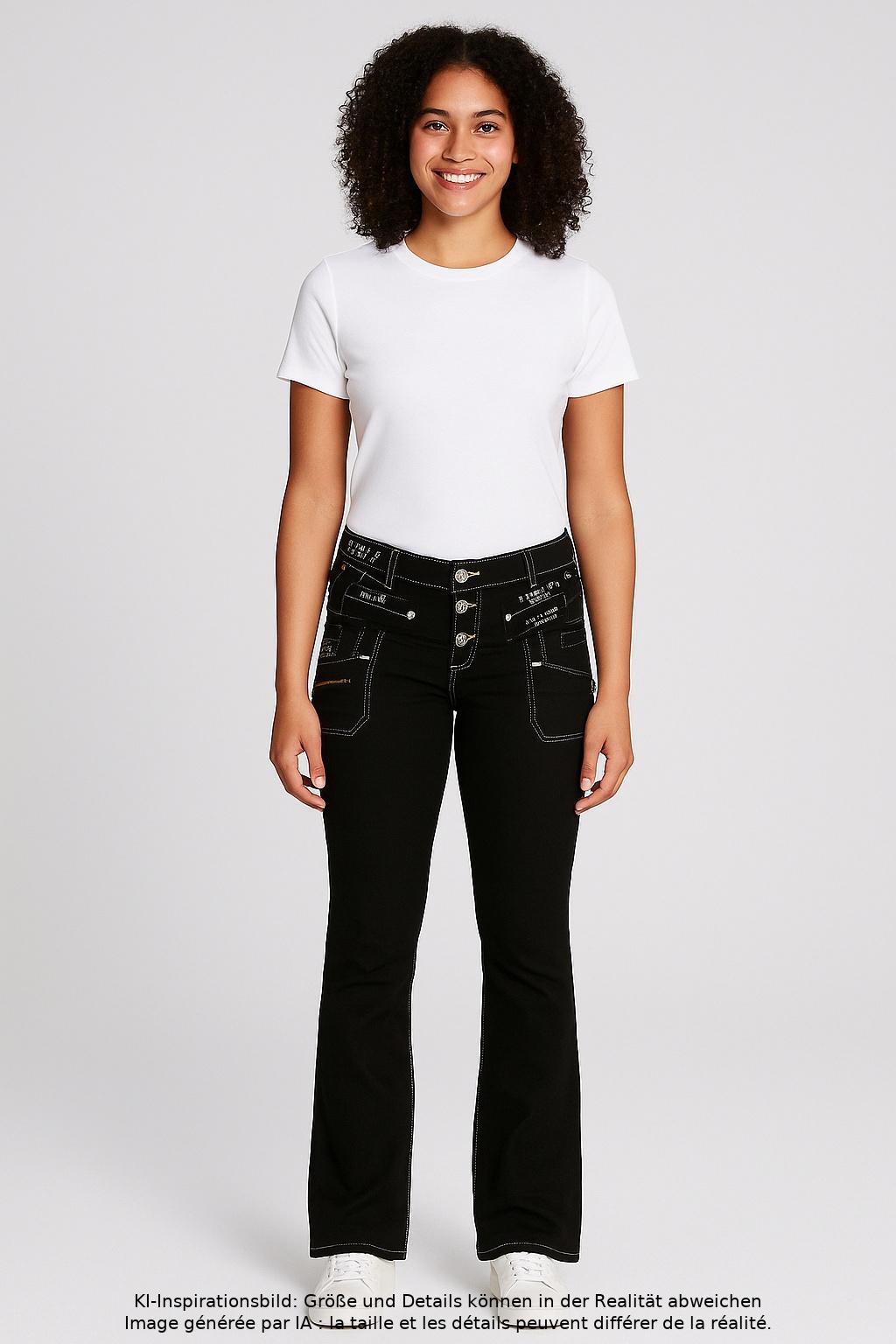 

Cipo & Baxx Damen Jeans, schwarz, Gr. 31