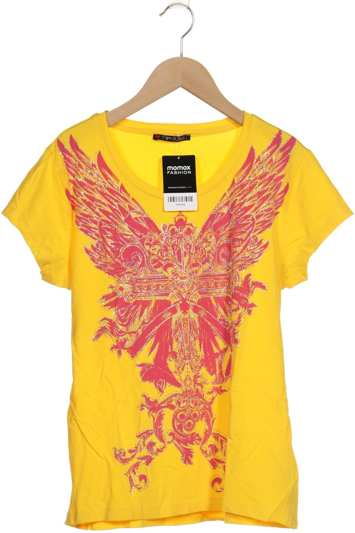 

Cipo & Baxx Damen T-Shirt, gelb, Gr. 42