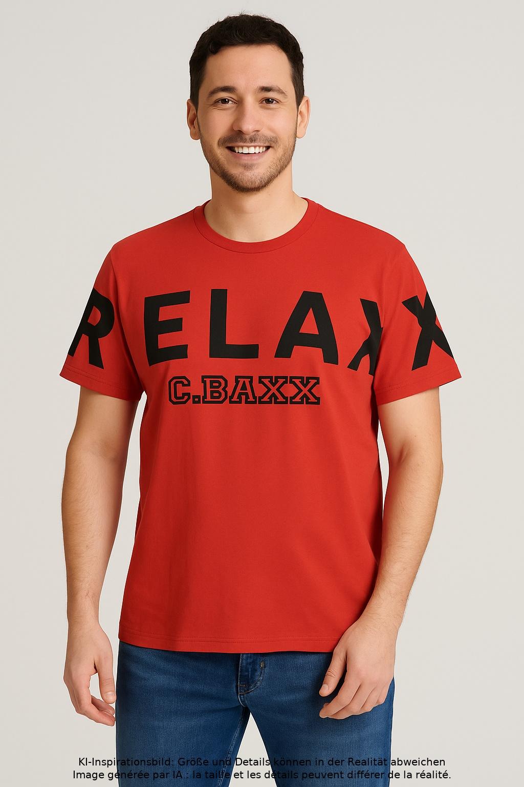 Thumbnail - Cipo &amp; Baxx Herren T-Shirt, rot, Gr. 54