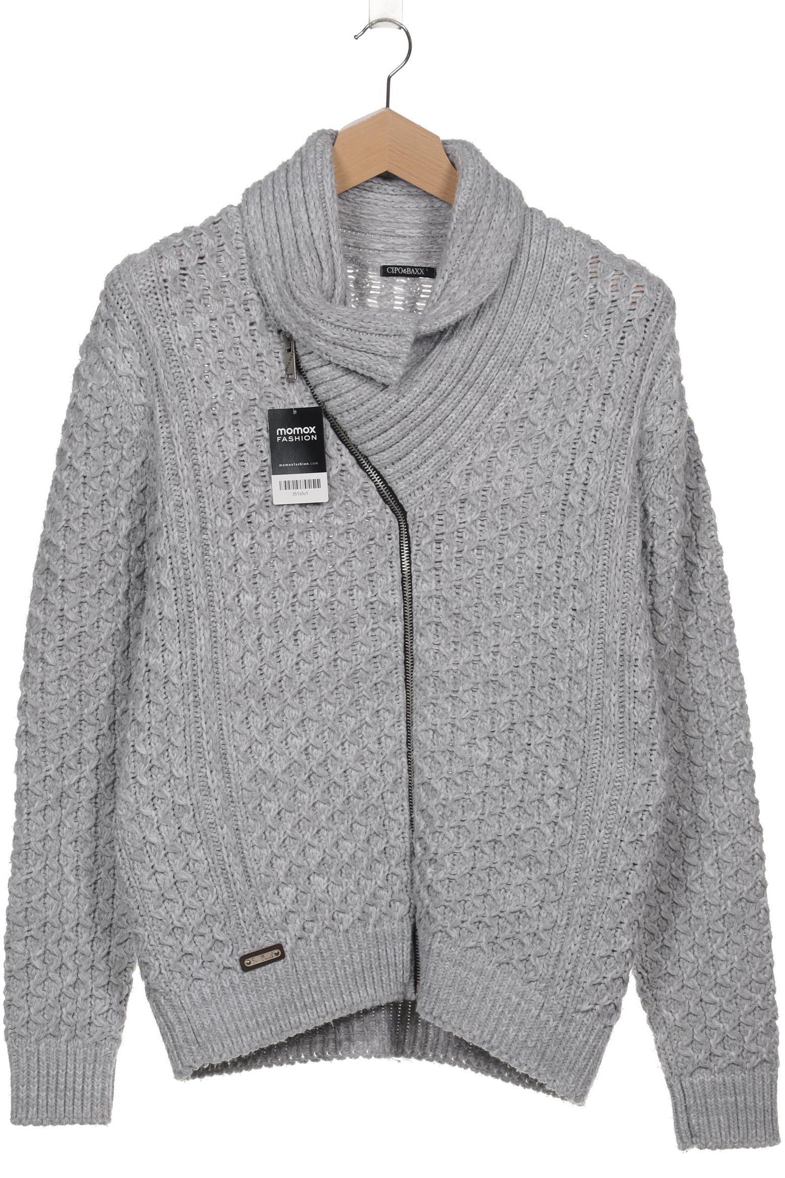 

Cipo & Baxx Herren Strickjacke, grau, Gr. 52