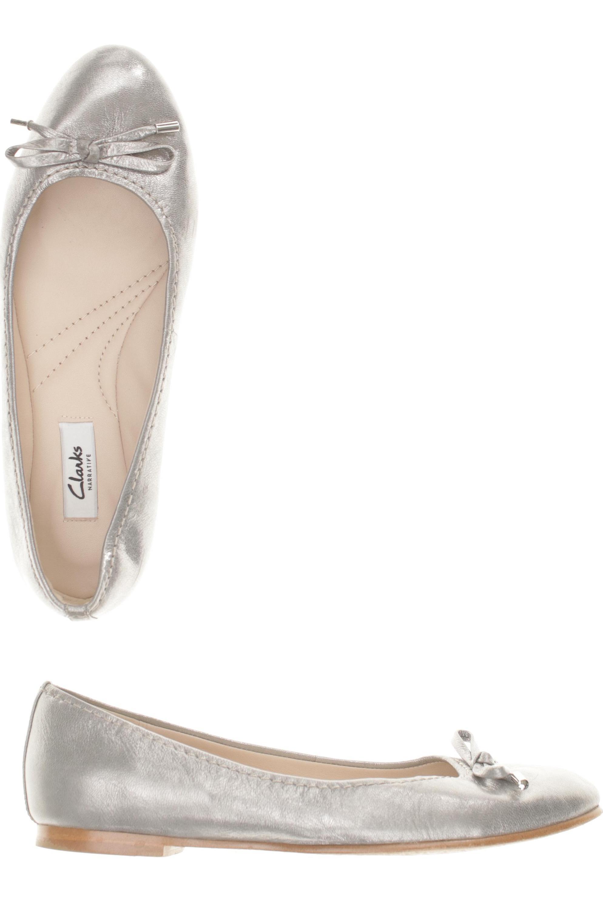 

Clarks Damen Ballerinas, silber, Gr. 39.5