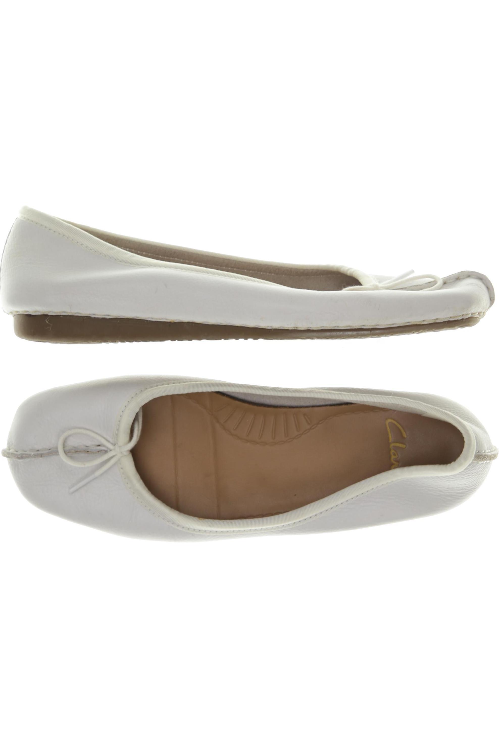 

Clarks Damen Ballerinas, weiß, Gr. 5