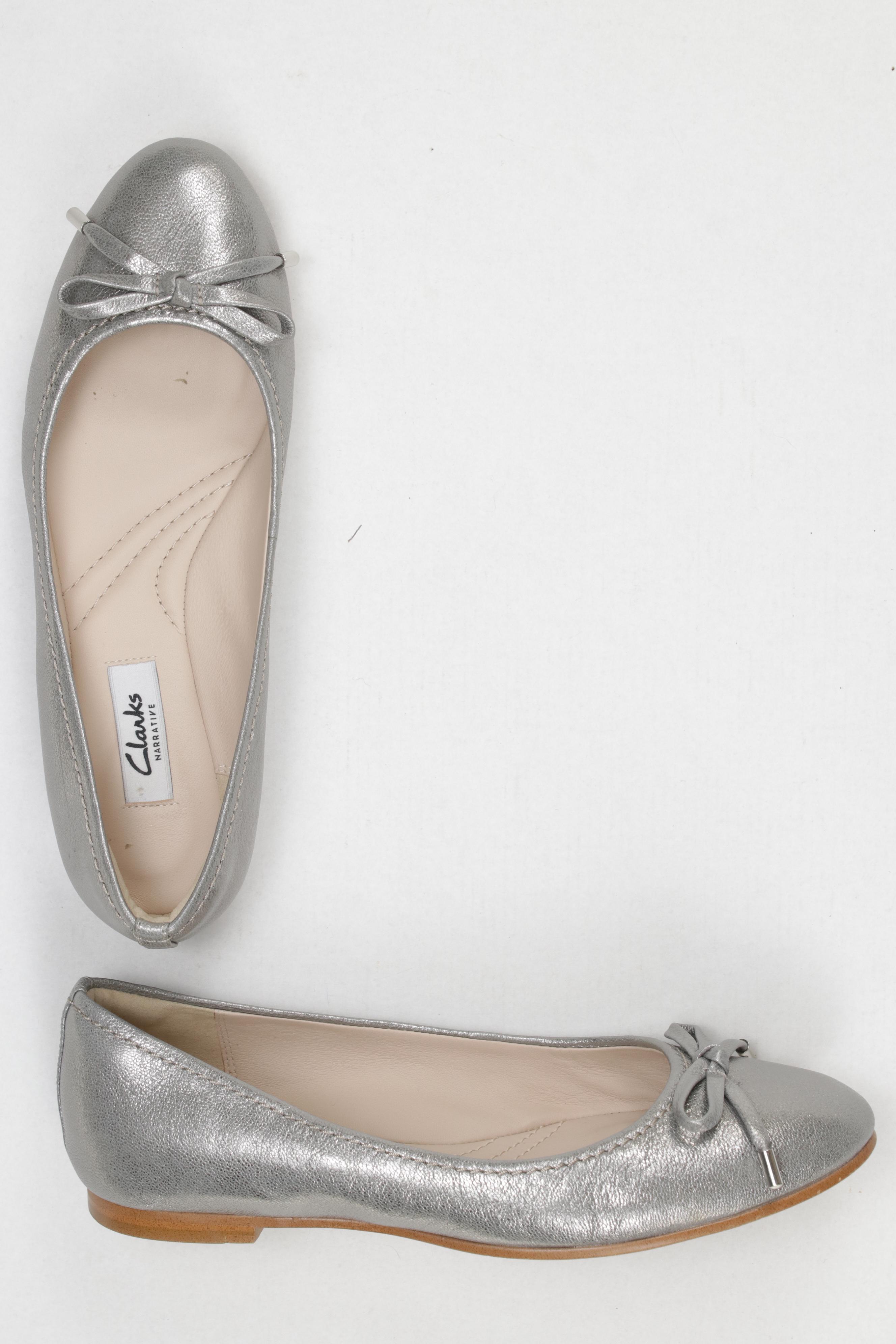 

Clarks Damen Ballerinas, silber, Gr. 38