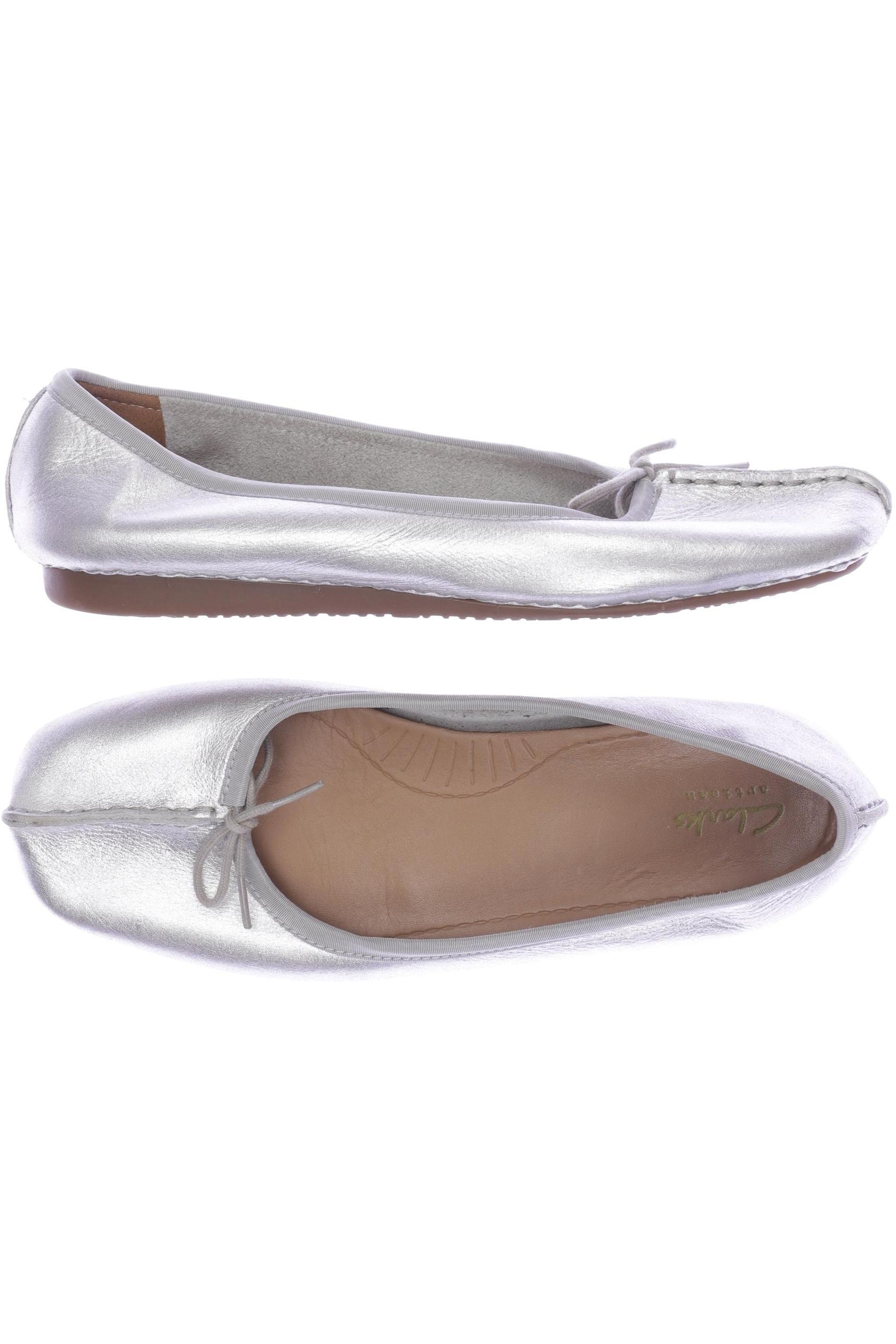 

Clarks Damen Ballerinas, silber, Gr. 39.5