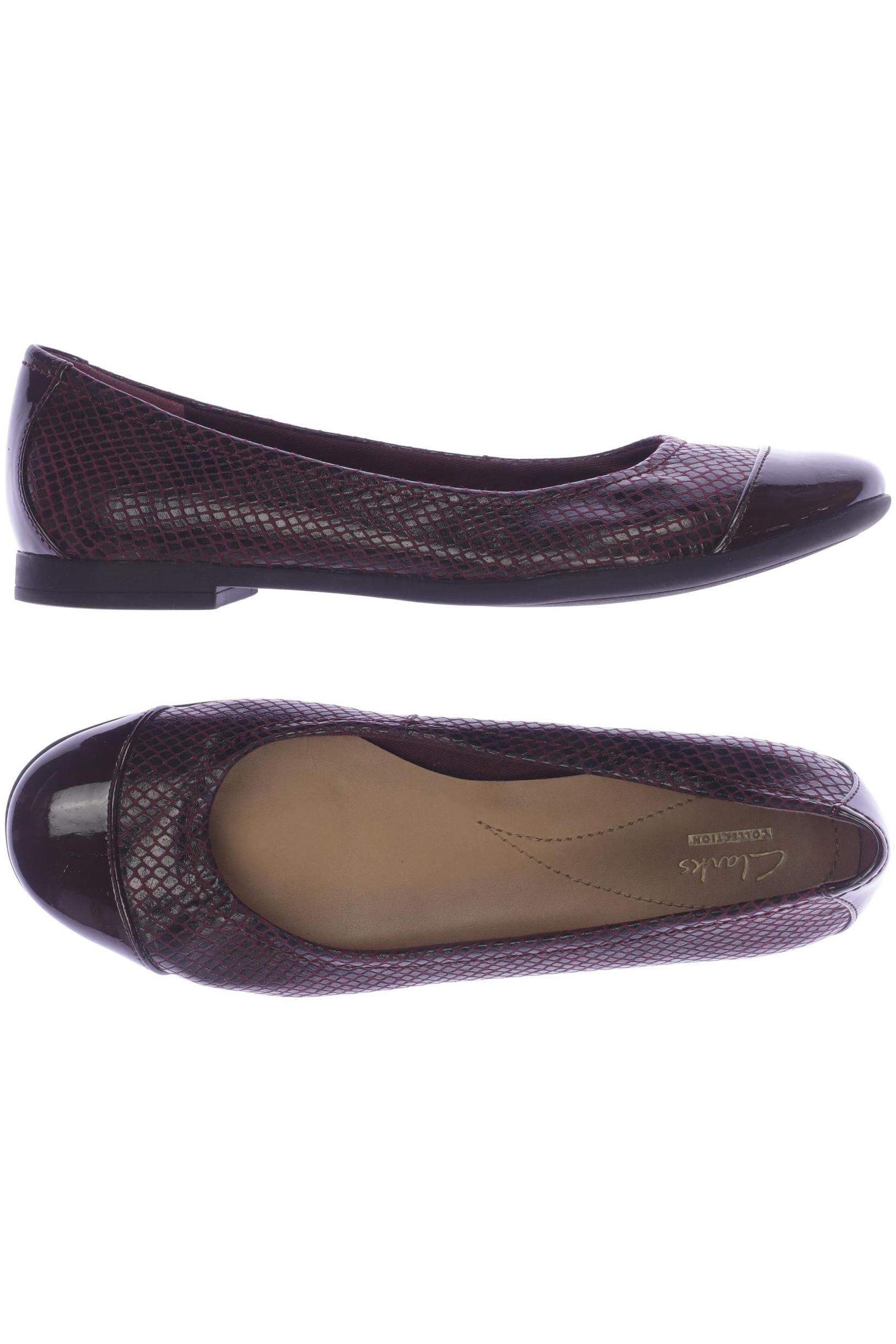 

Clarks Damen Ballerinas, bordeaux, Gr. 39.5