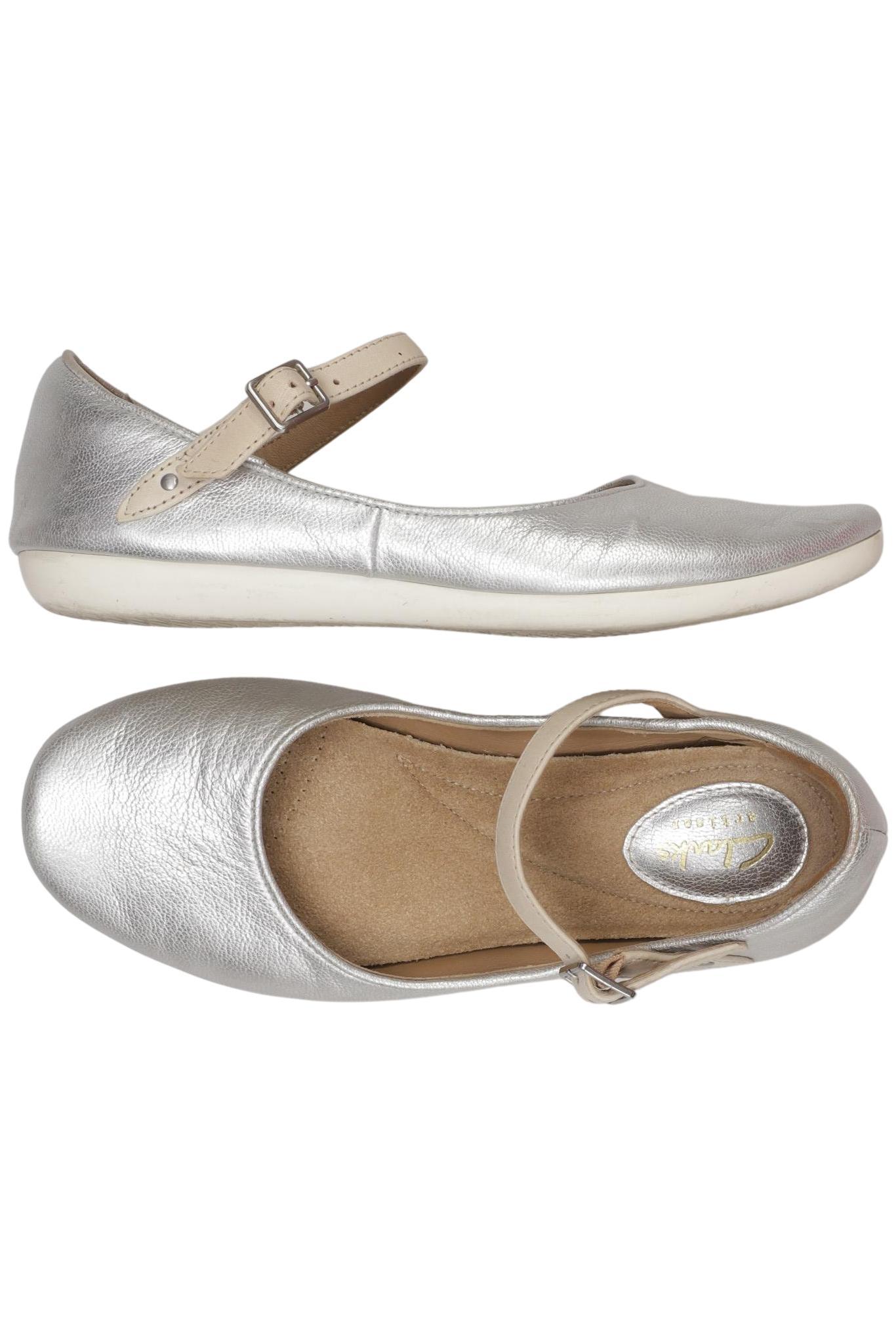 

Clarks Damen Ballerinas, silber, Gr. 37.5