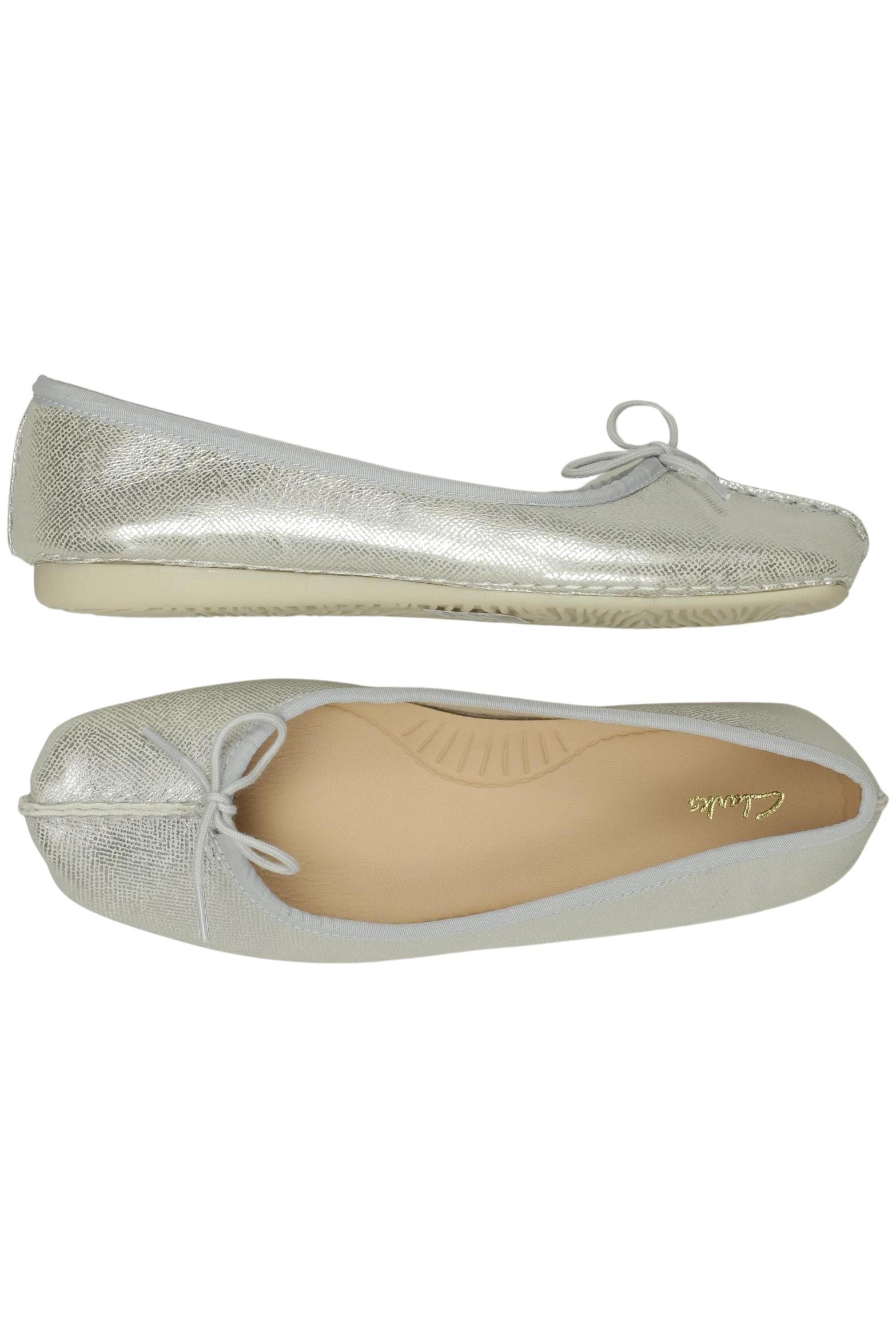 

Clarks Damen Ballerinas, silber, Gr. 39