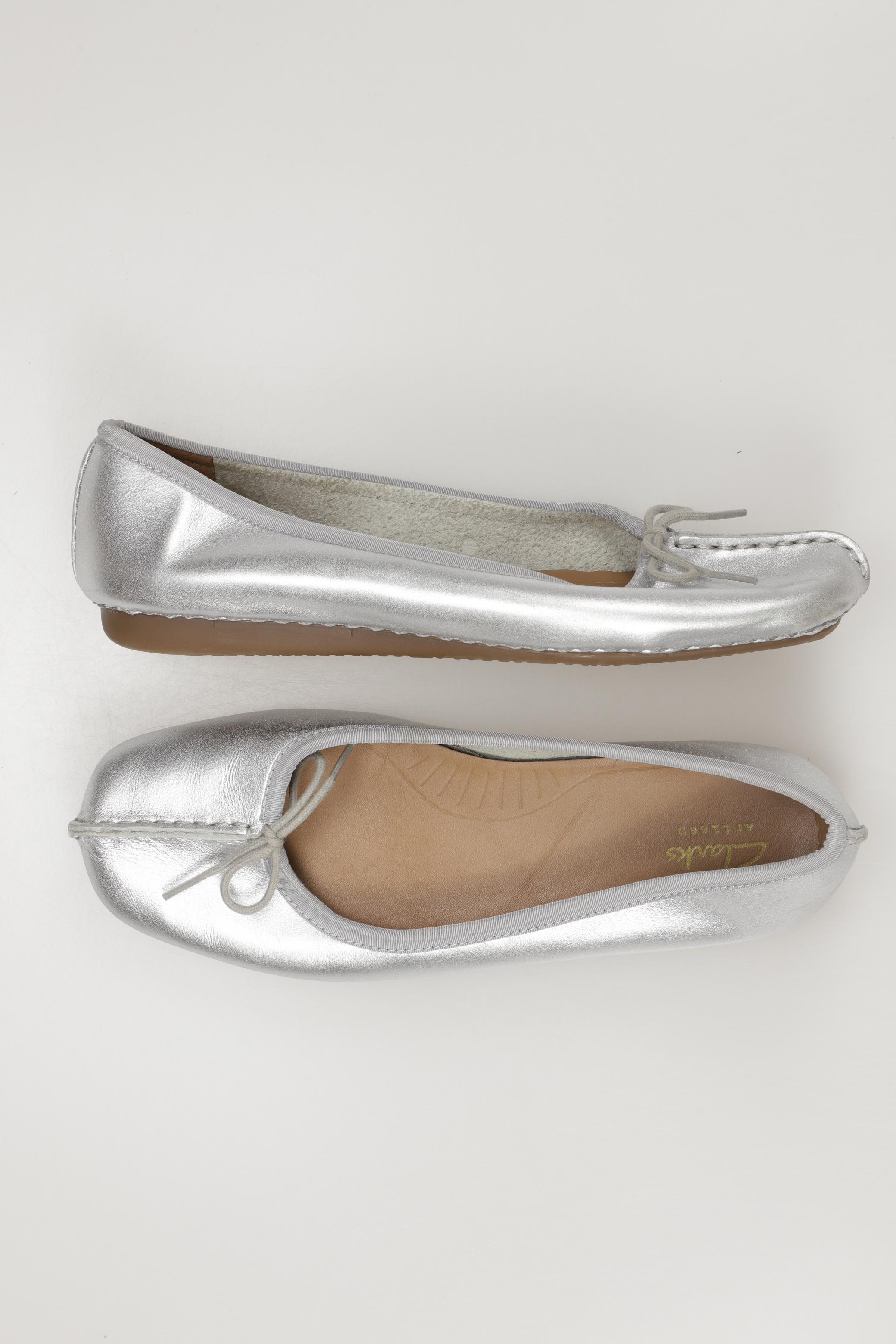 

Clarks Damen Ballerinas, silber, Gr. 38