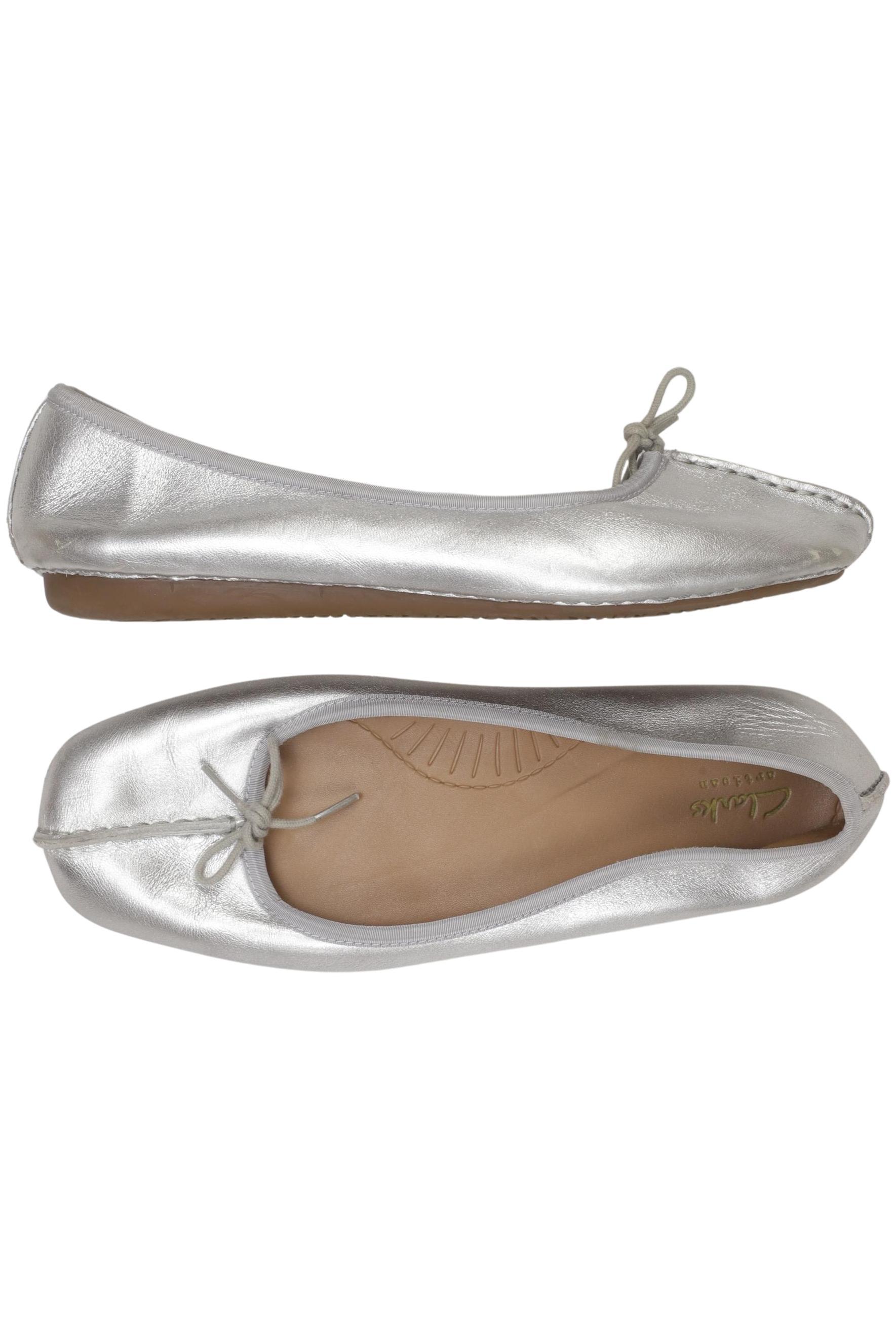 

Clarks Damen Ballerinas, silber, Gr. 41