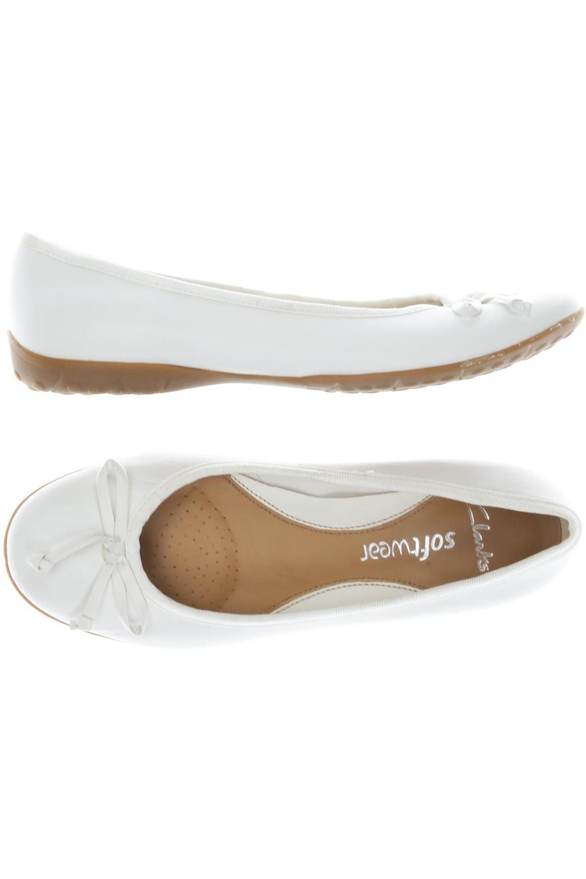 

Clarks Damen Ballerinas, weiß, Gr. 3.5
