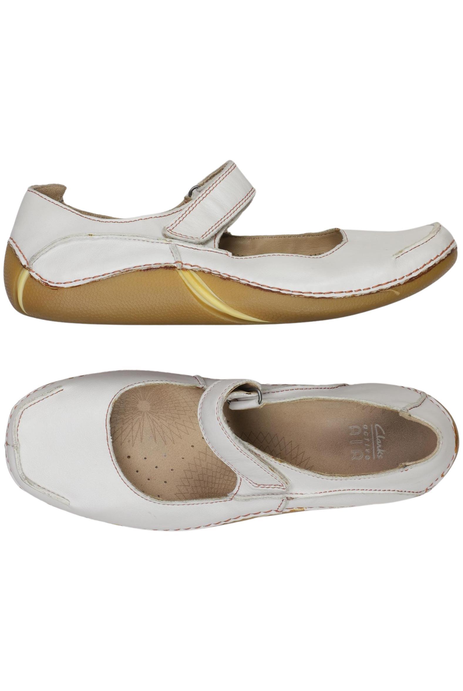 

Clarks Damen Ballerinas, weiß, Gr. 5