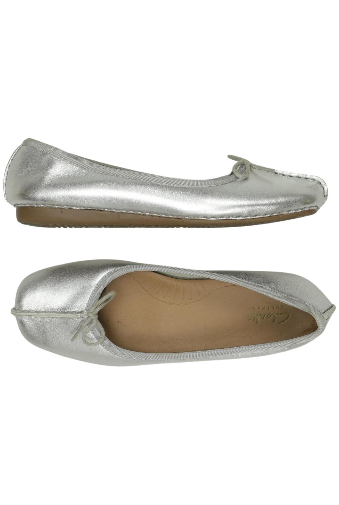 

Clarks Damen Ballerinas, silber, Gr. 35.5