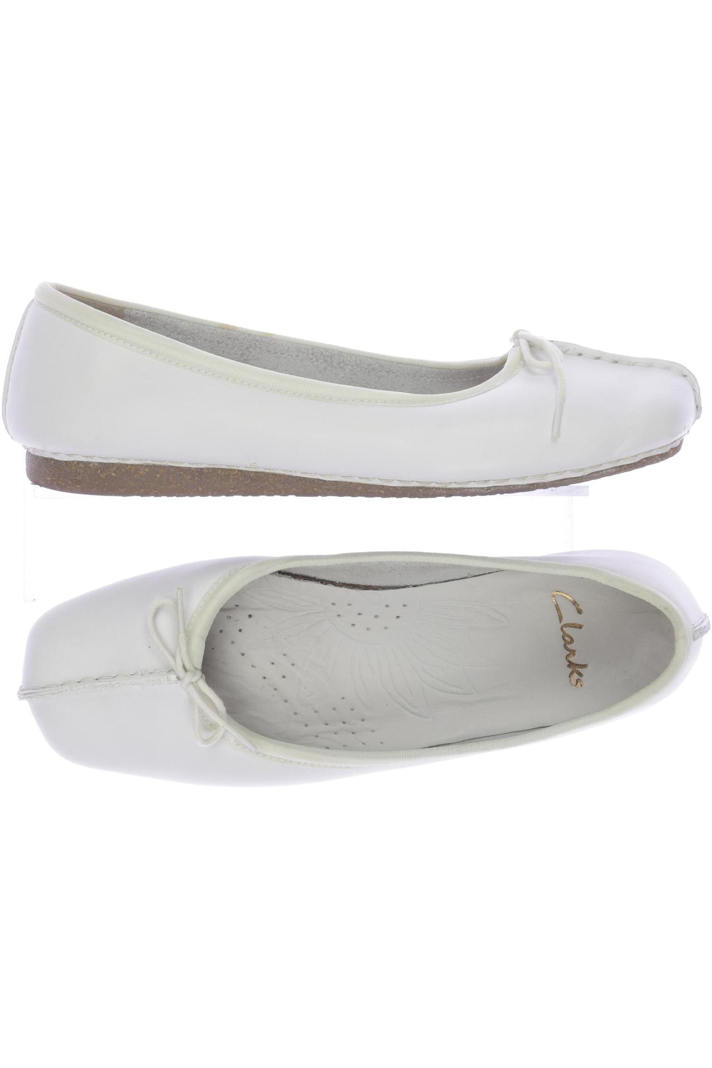 

Clarks Damen Ballerinas, weiß, Gr. 4.5