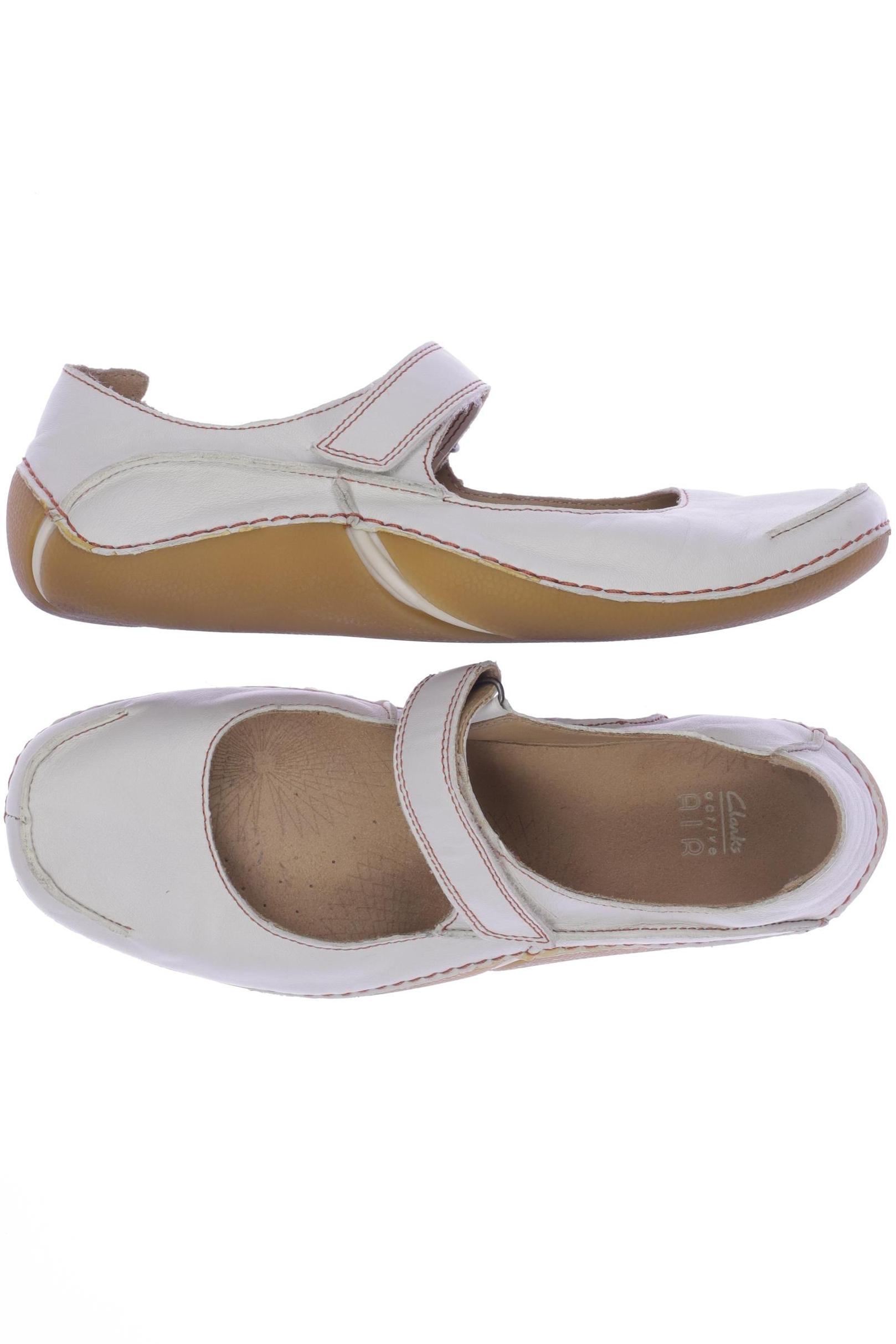 

Clarks Damen Ballerinas, weiß, Gr. 6.5