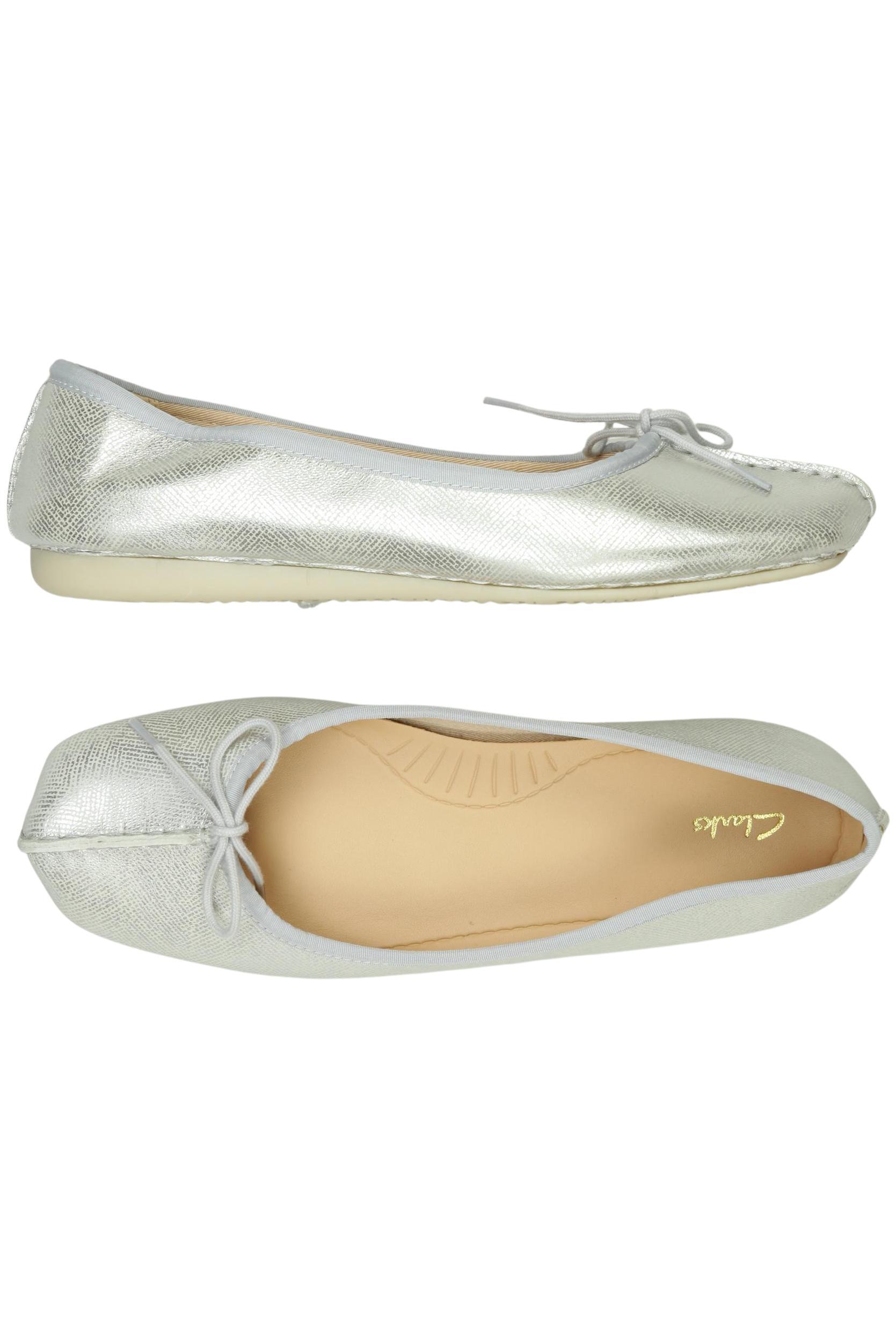 

Clarks Damen Ballerinas, silber, Gr. 41