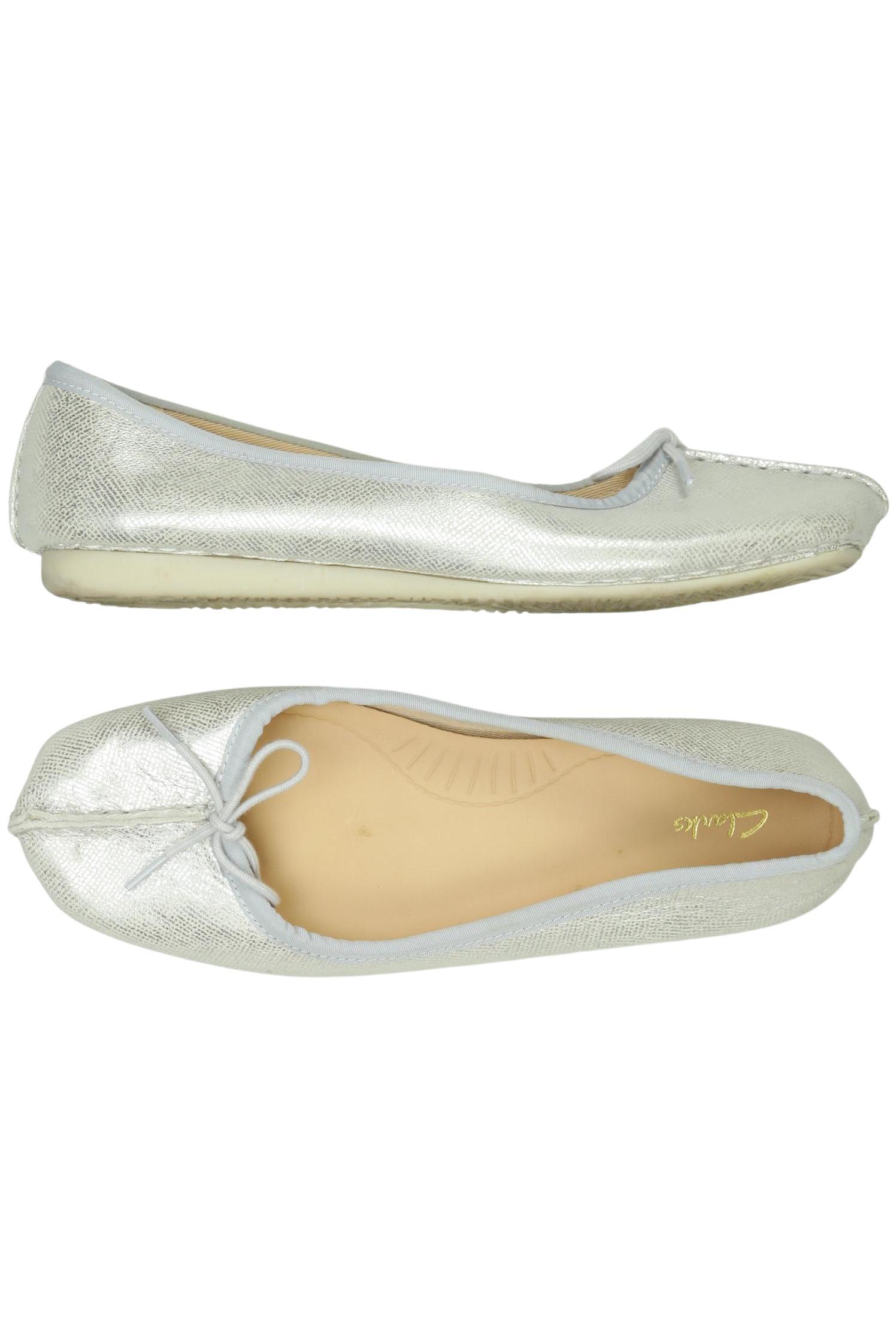 

Clarks Damen Ballerinas, silber, Gr. 39