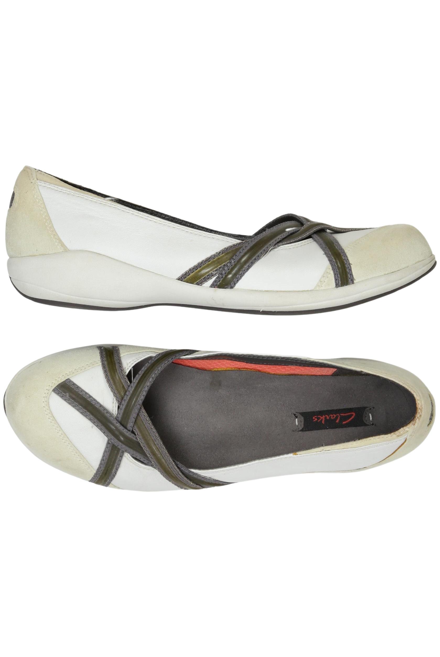 

Clarks Damen Ballerinas, weiß, Gr. 6